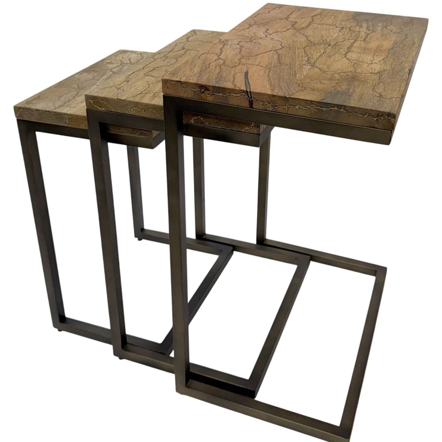 Electra 3 Piece Square Nesting Table Set
