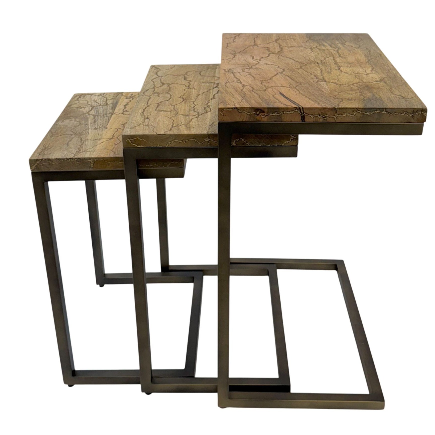 Electra 3 Piece Square Nesting Table Set