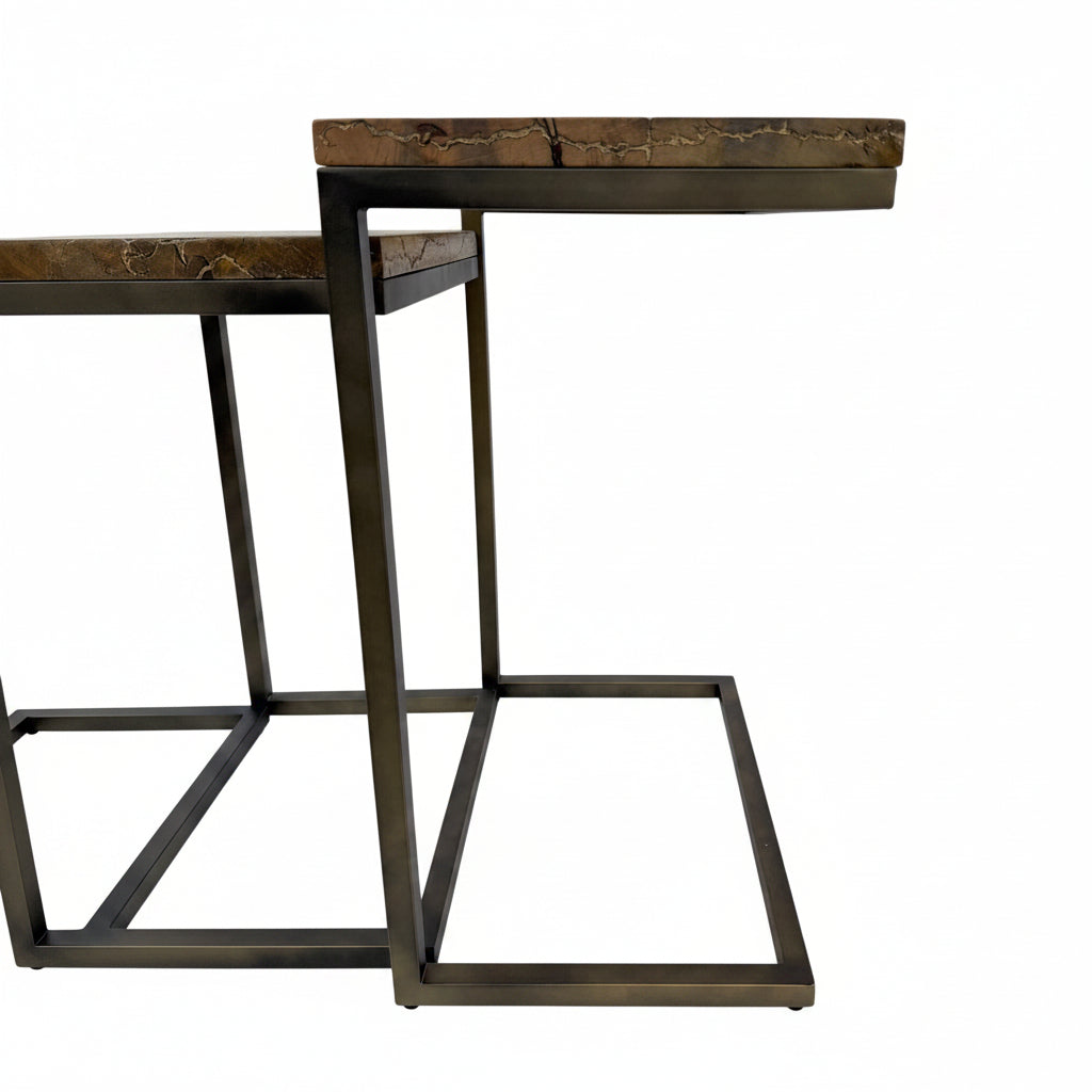 Electra 3 Piece Square Nesting Table Set