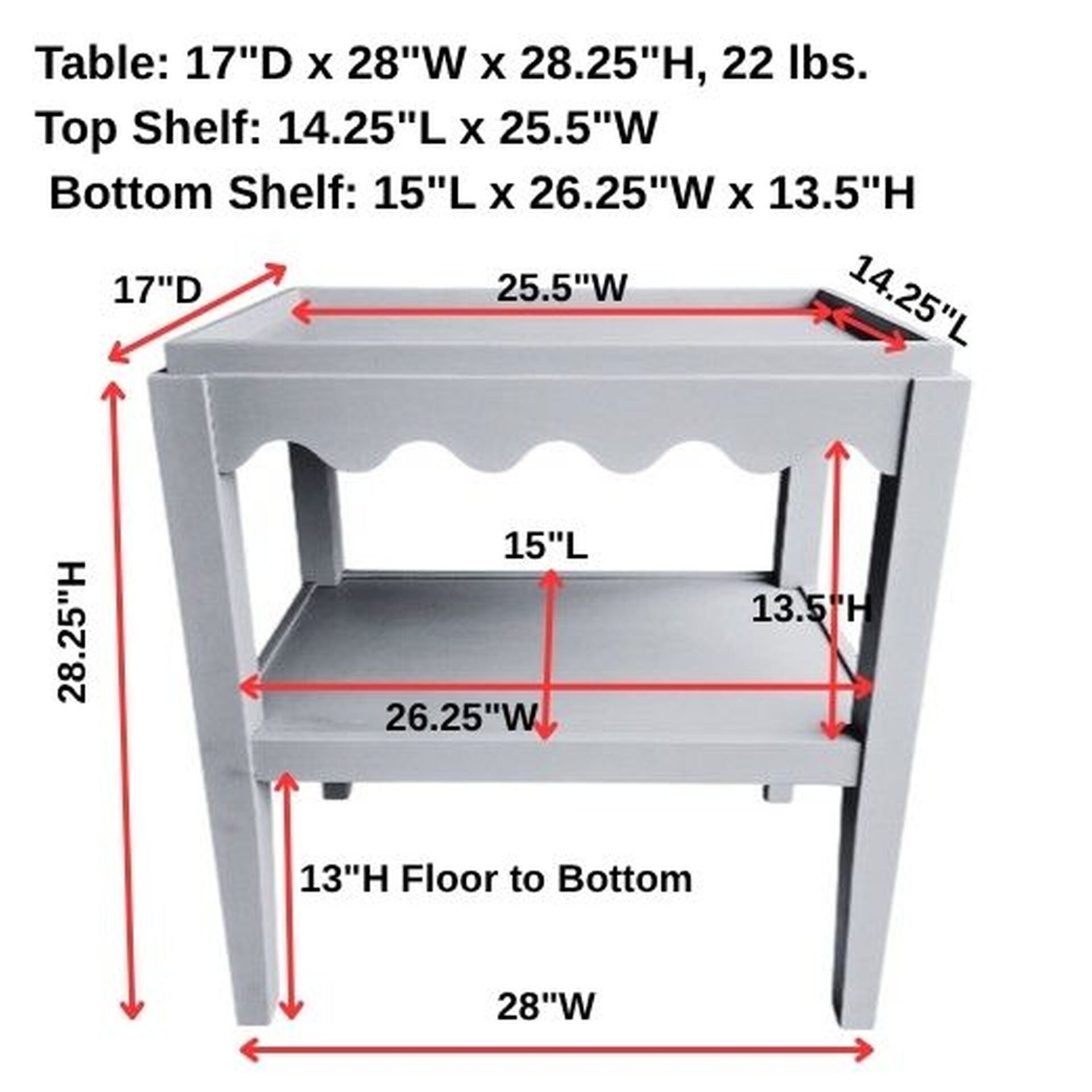Scallop Accent Table