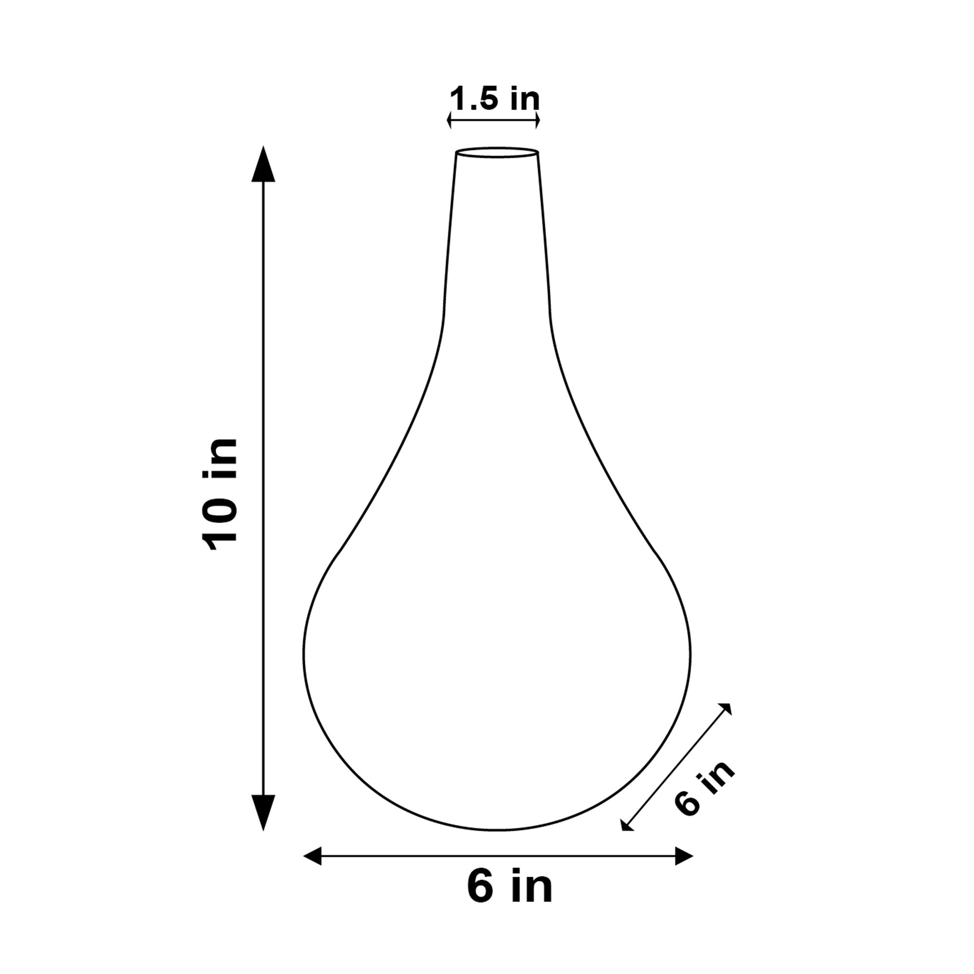 Caspian 10" Hand Blown Glass Vase