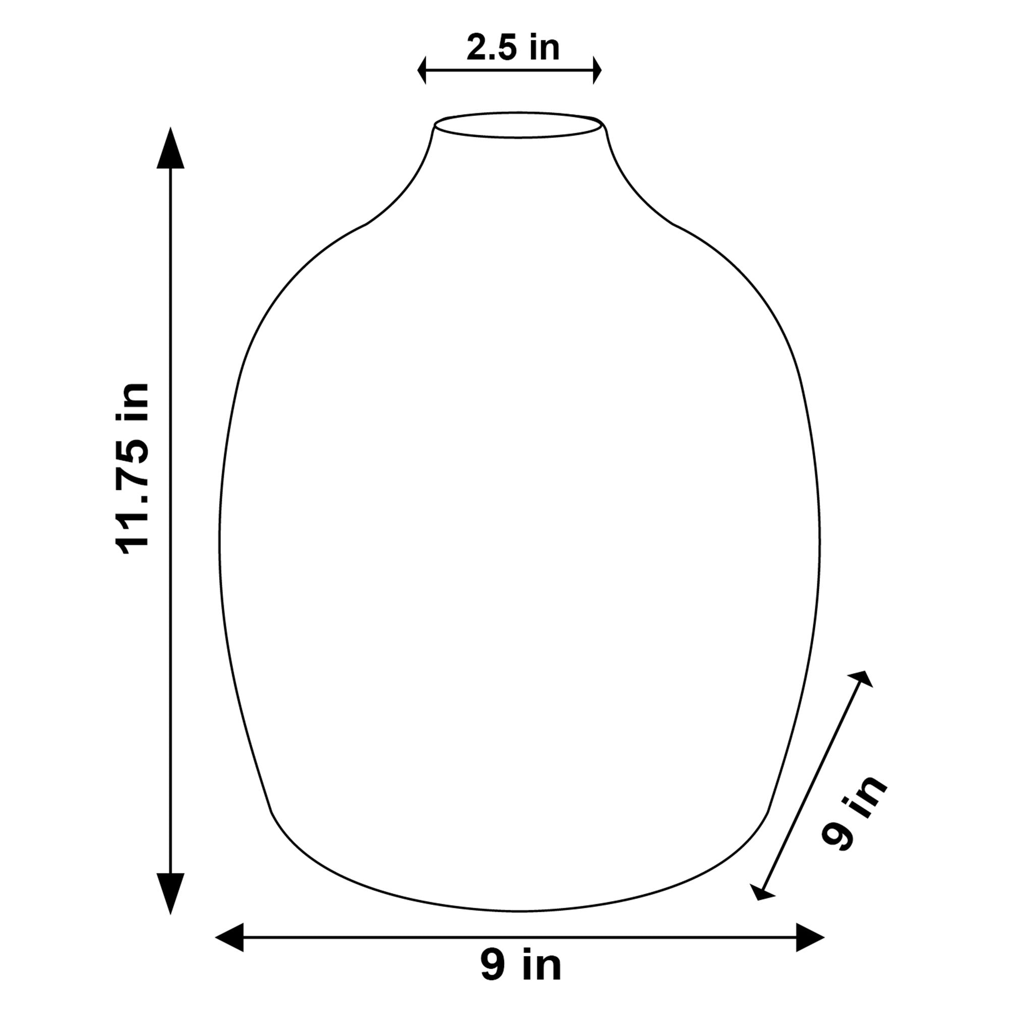 Caspian 11.75" Hand Blown Glass Vase