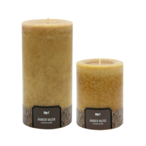 Pier 1 Amber Musk Pillar Candle