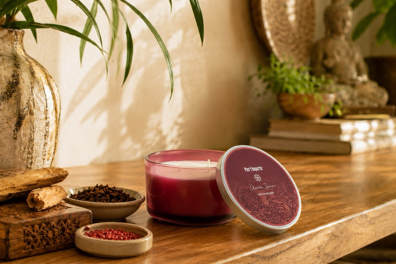 Pier 1 Asian Spice® Filled 3-Wick Candle 14oz