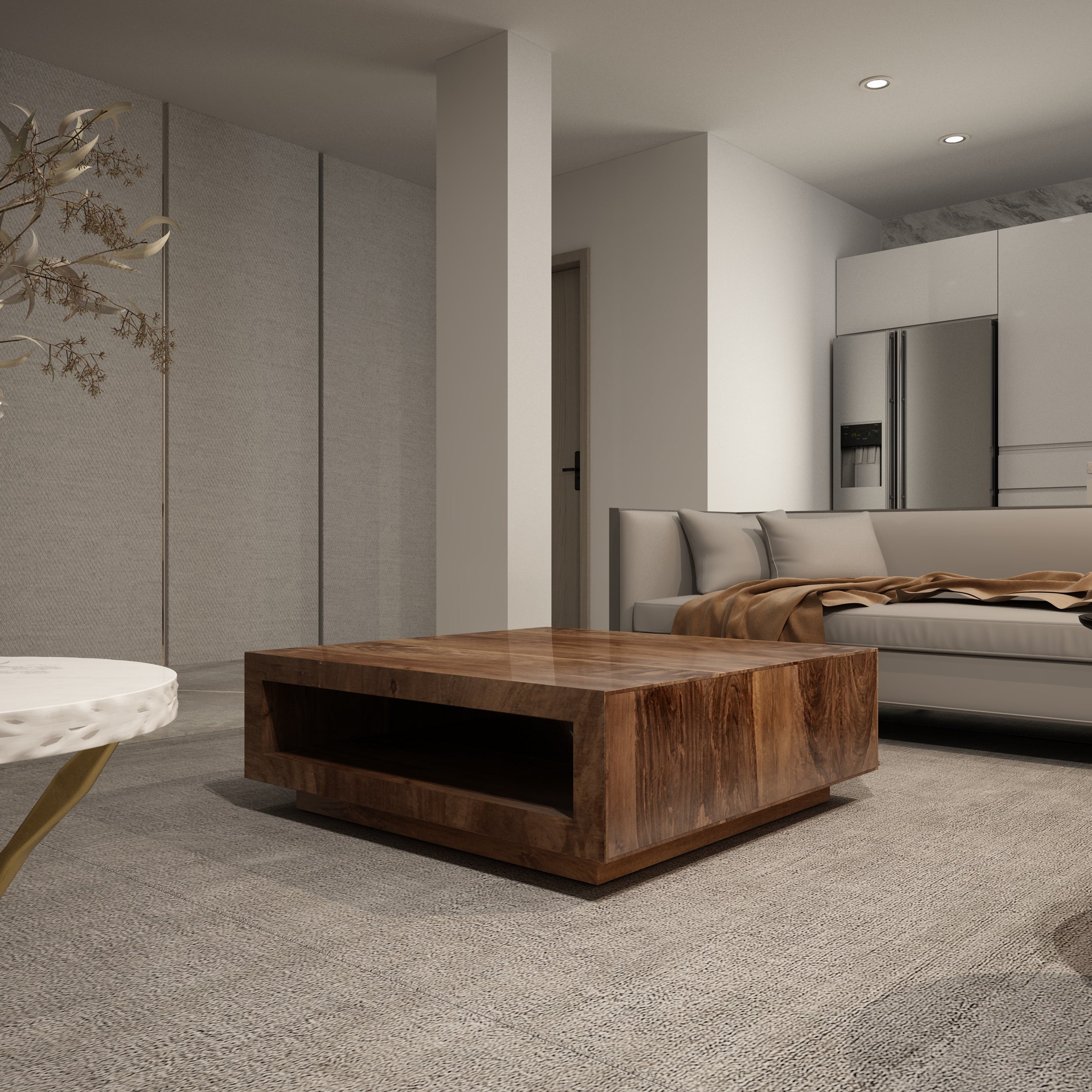 Pier 1 Solid Wood Coffee Table - Thumbnail 3