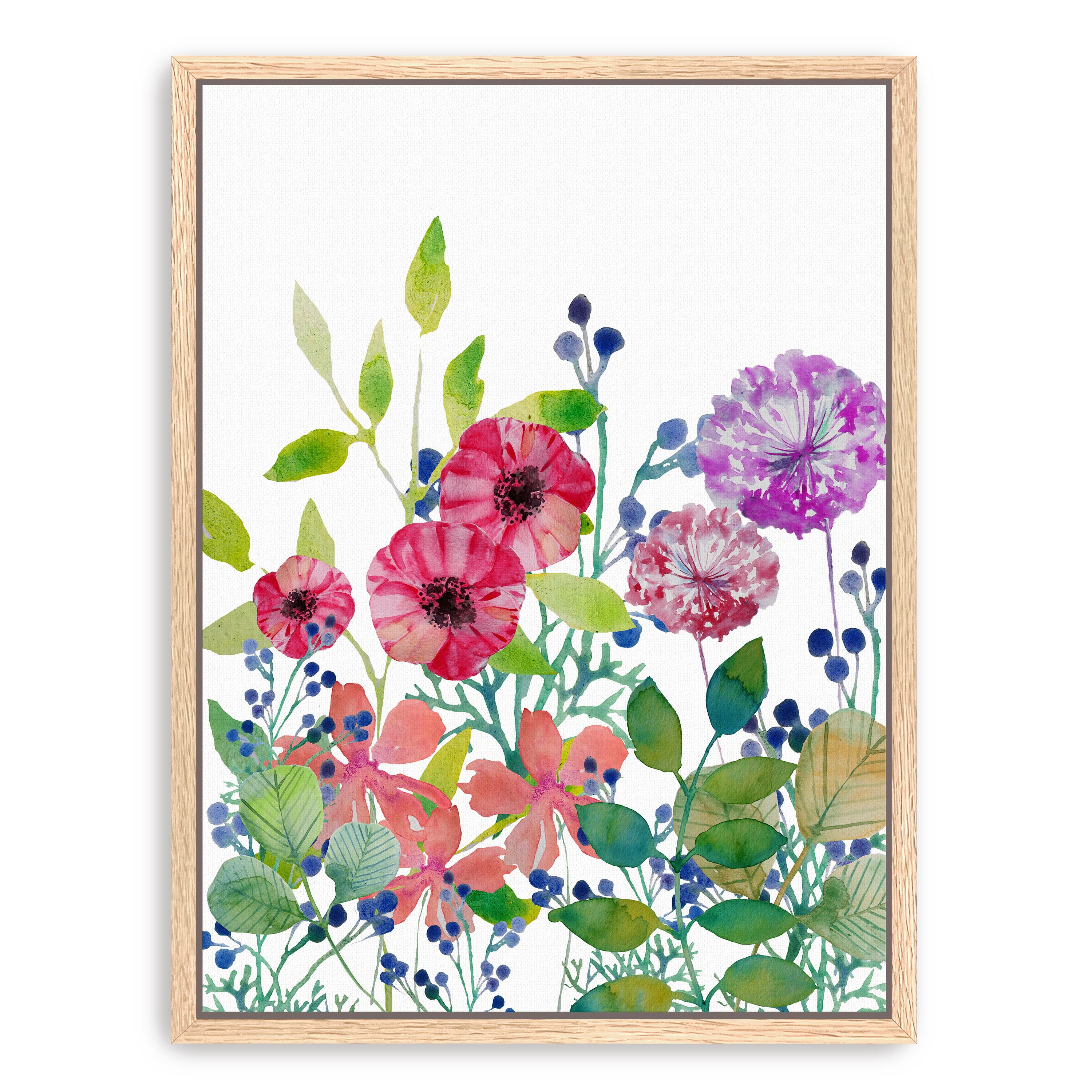 Flowers V Canvas Giclee