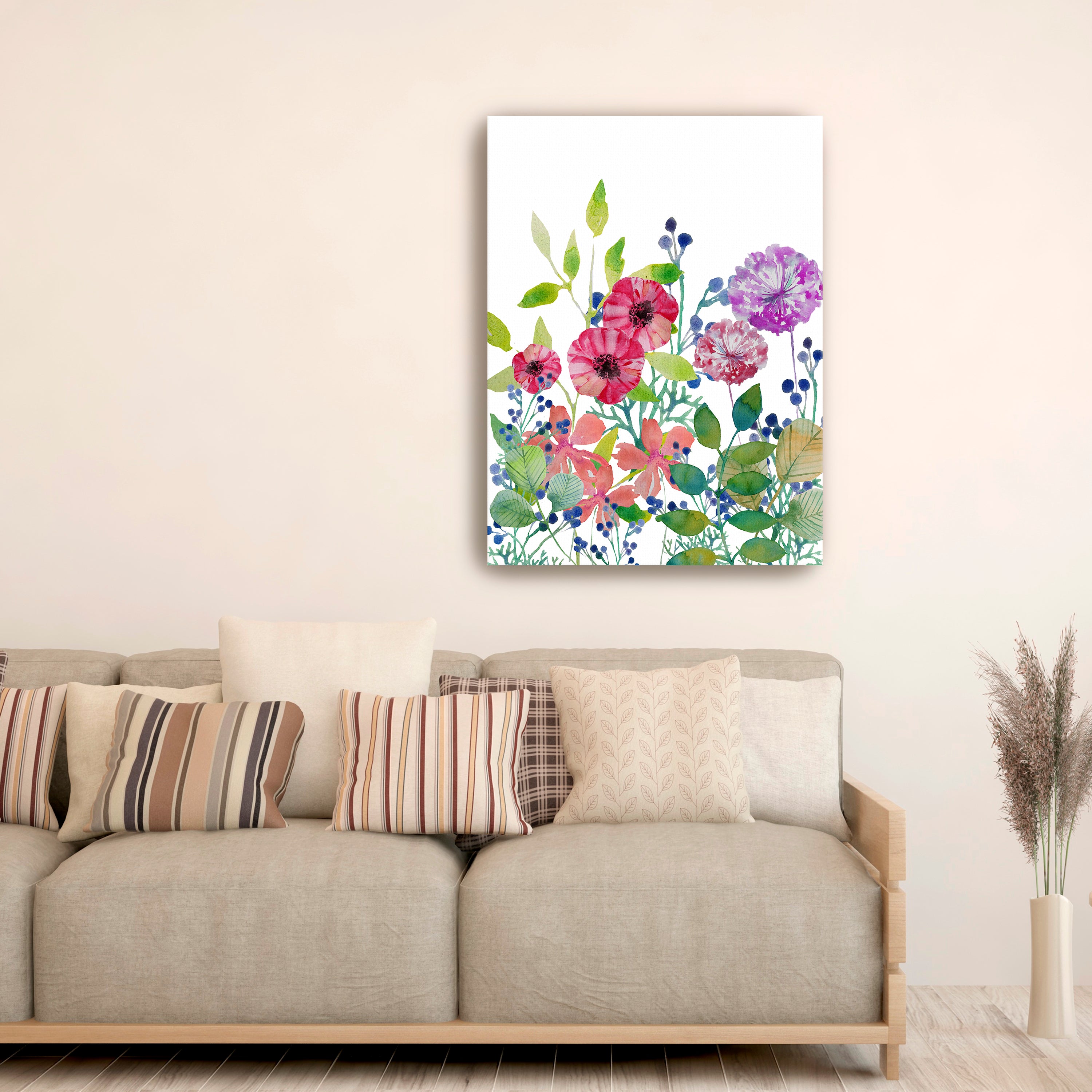 Flowers V Canvas Giclee