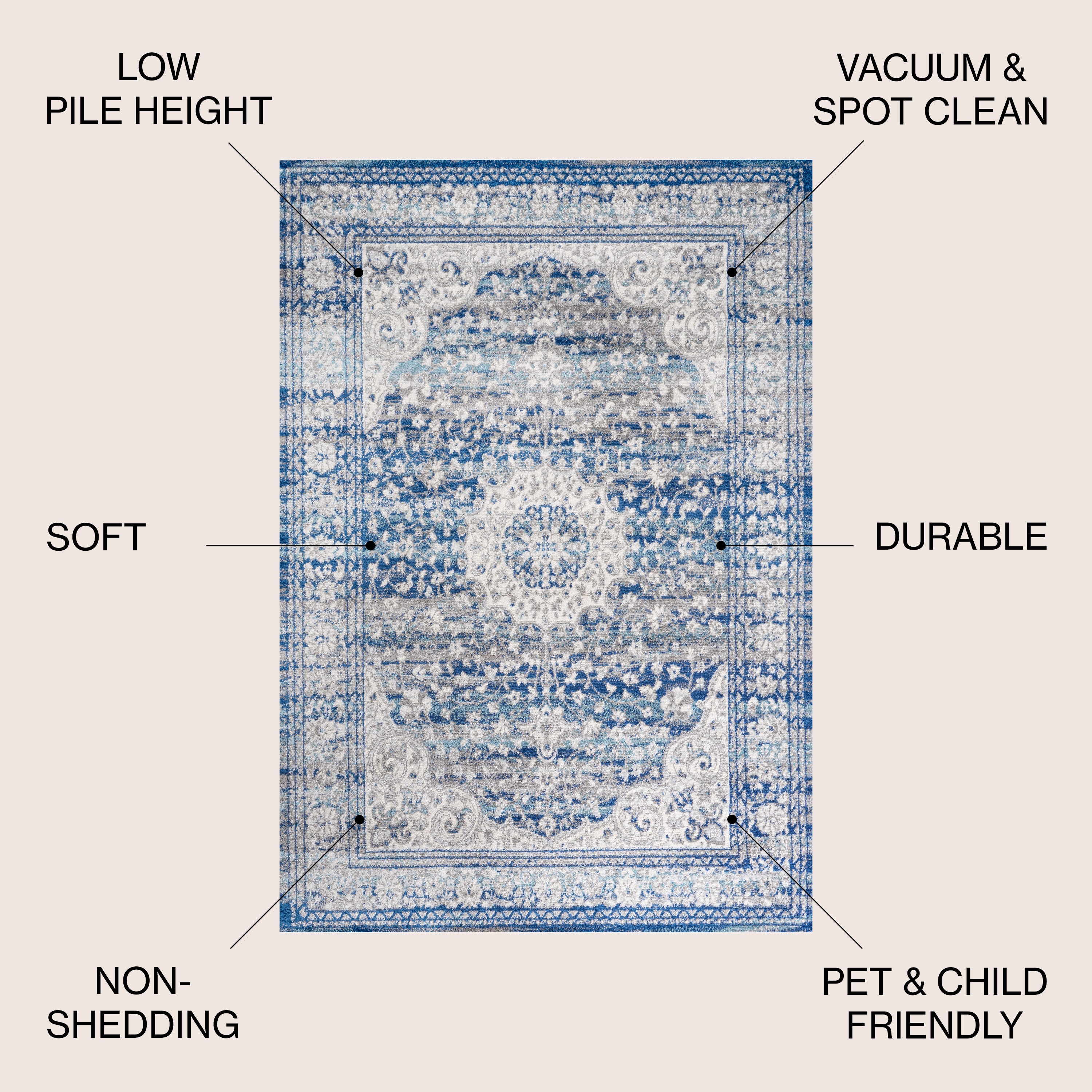 Scalay Ornate Bohemian Medallion Area Rug