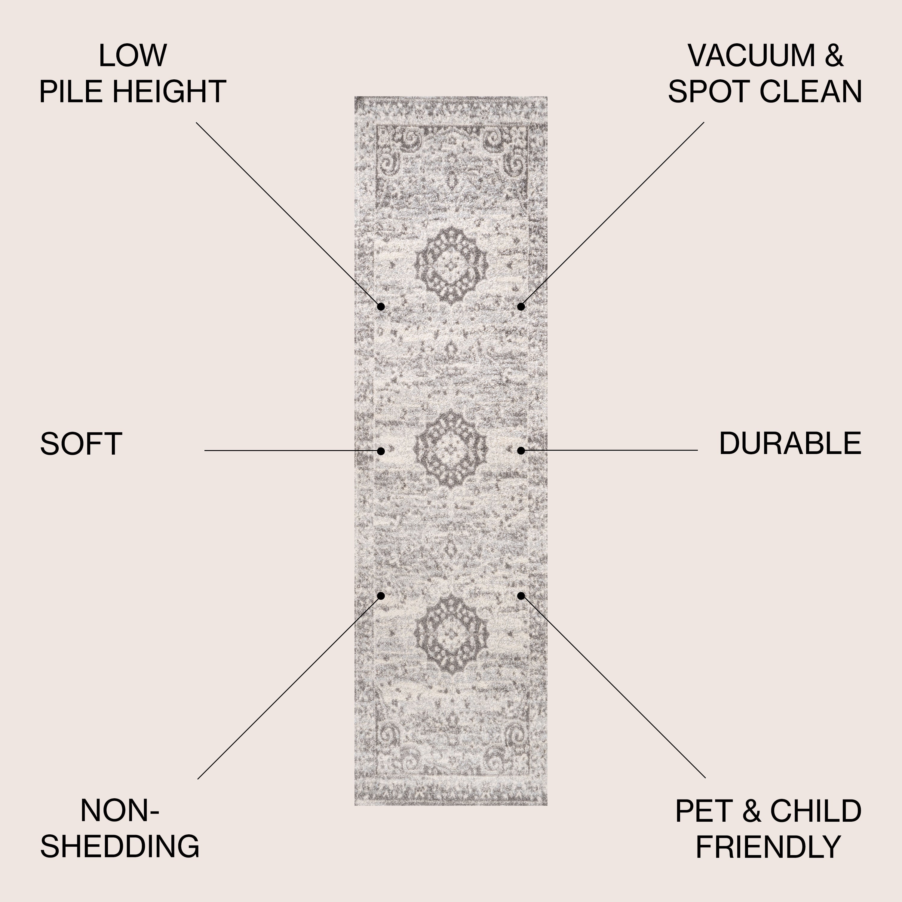 Scalay Ornate Bohemian Medallion Area Rug