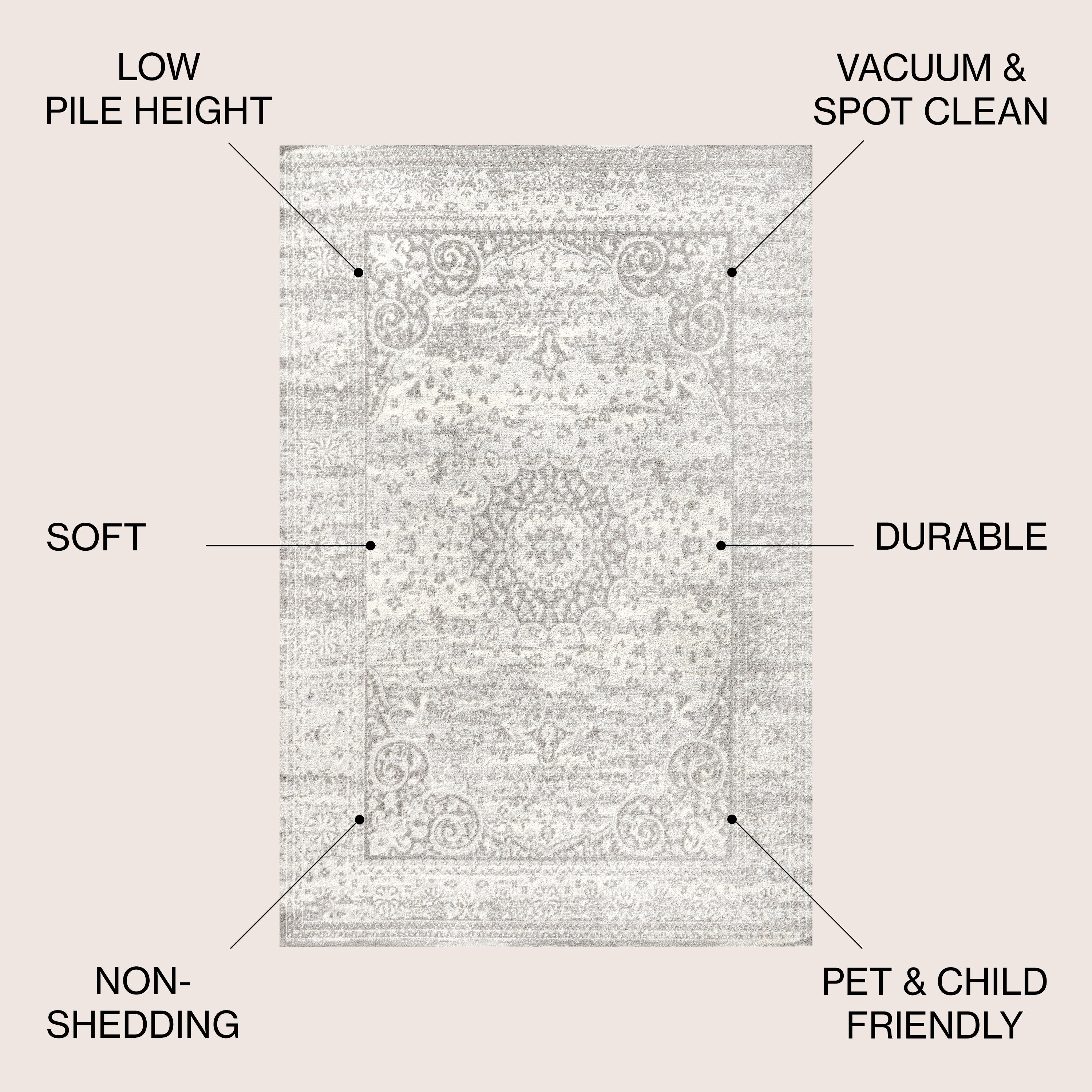 Scalay Ornate Bohemian Medallion Area Rug