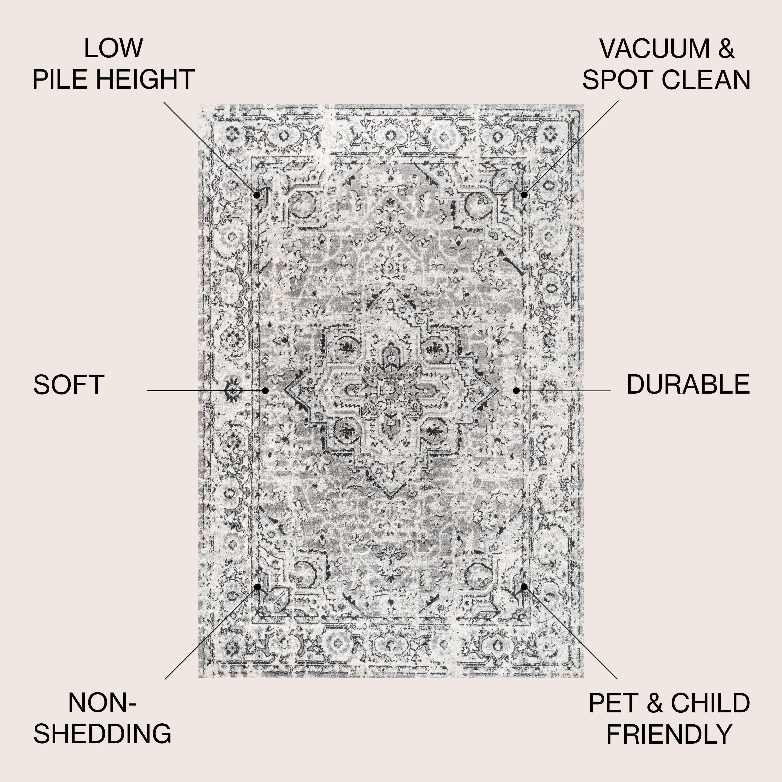 Scalay Ornate Bohemian Medallion Area Rug