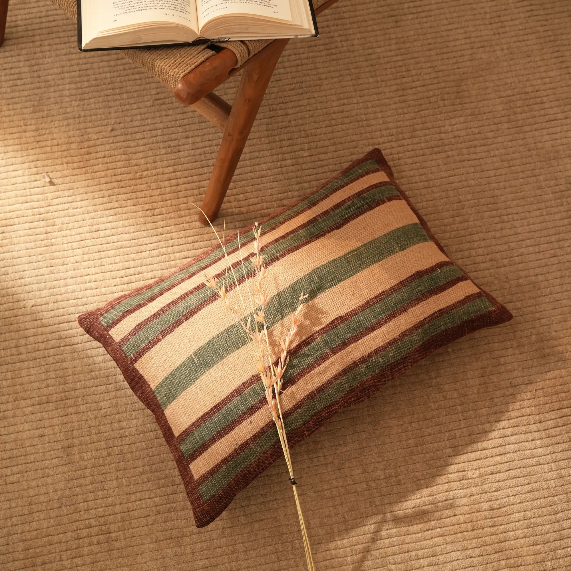 DuoWeft Stripe Lumbar Pillow