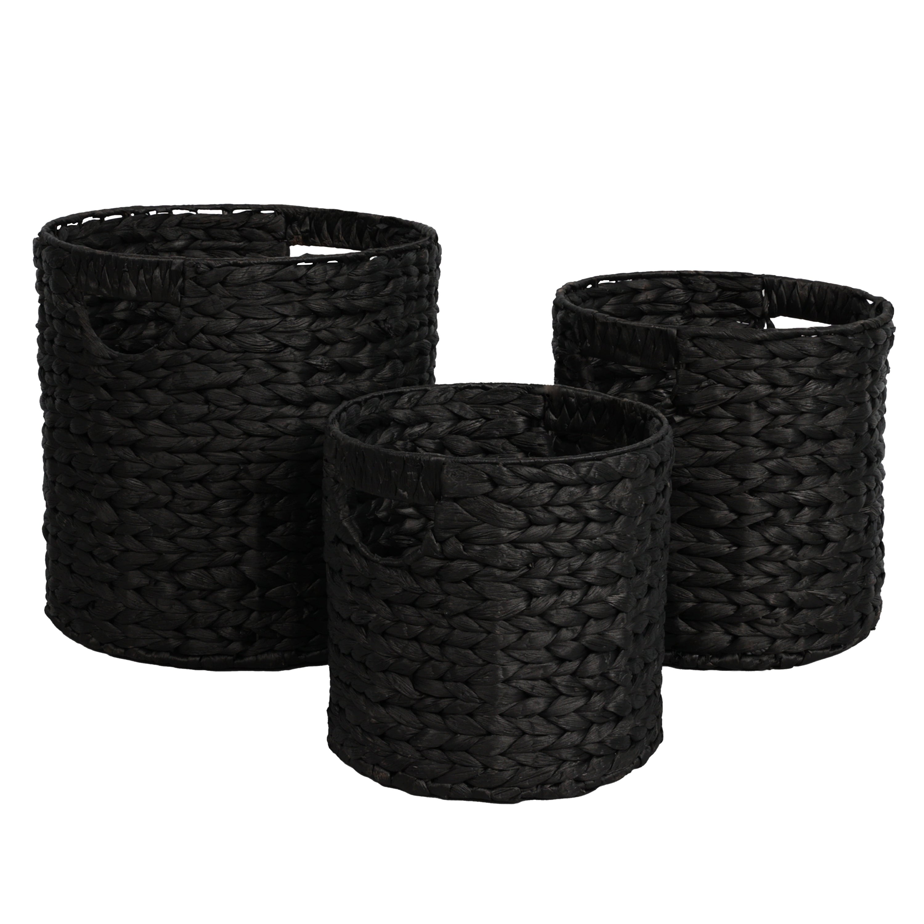 Avery Bohemian Cottage Handwoven Cylinder Nesting Baskets with Handles
