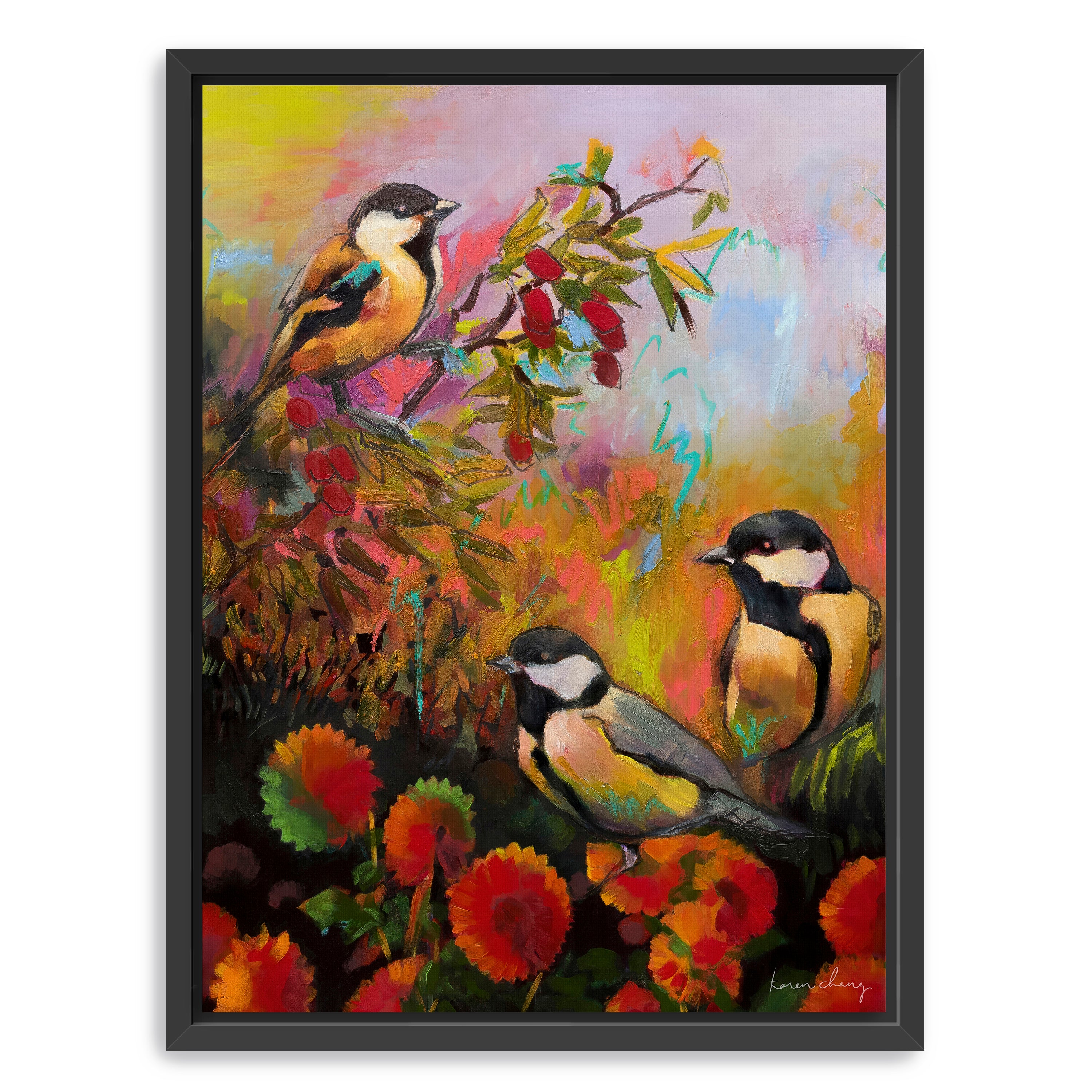 Three Little Birds Canvas Giclee