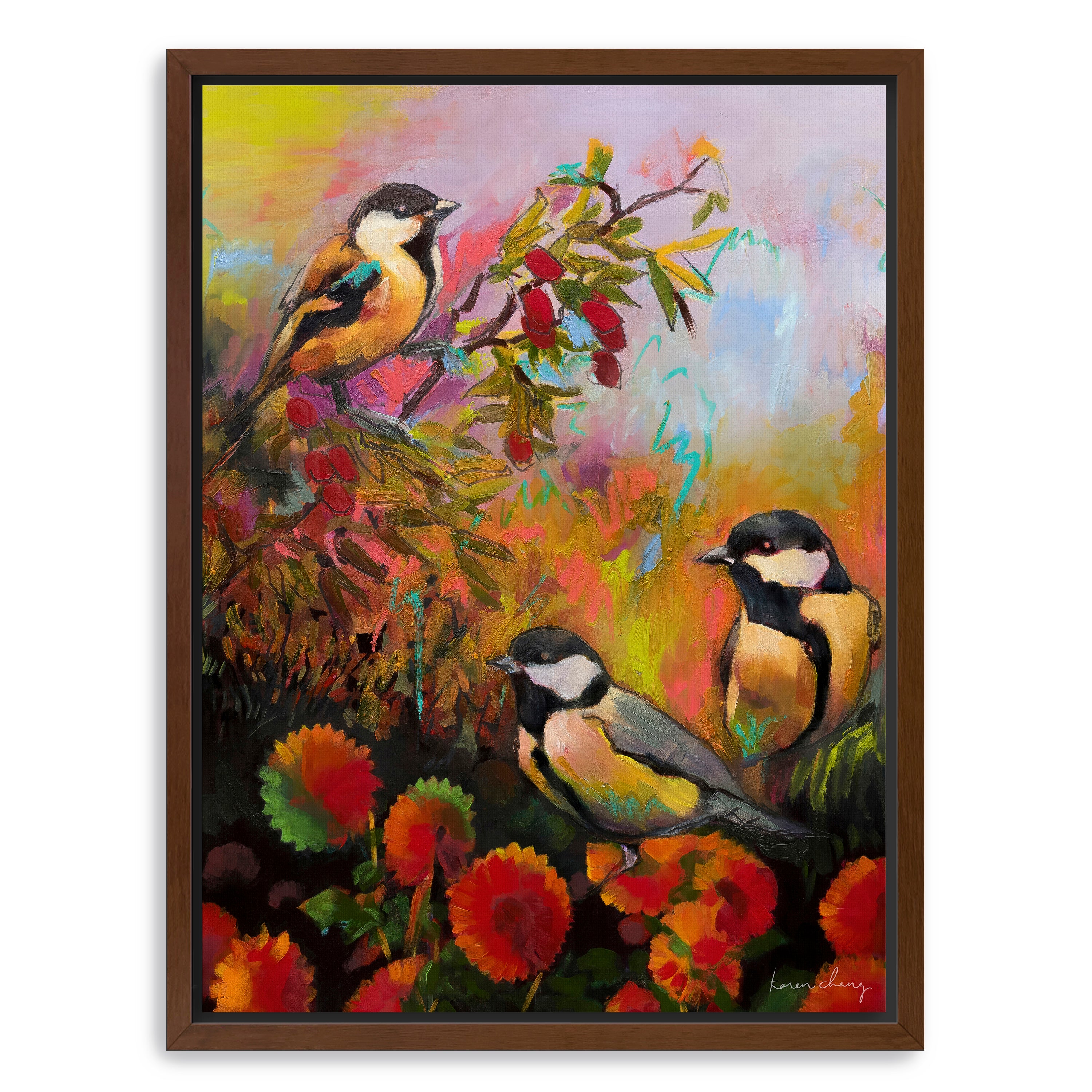 Three Little Birds Canvas Giclee