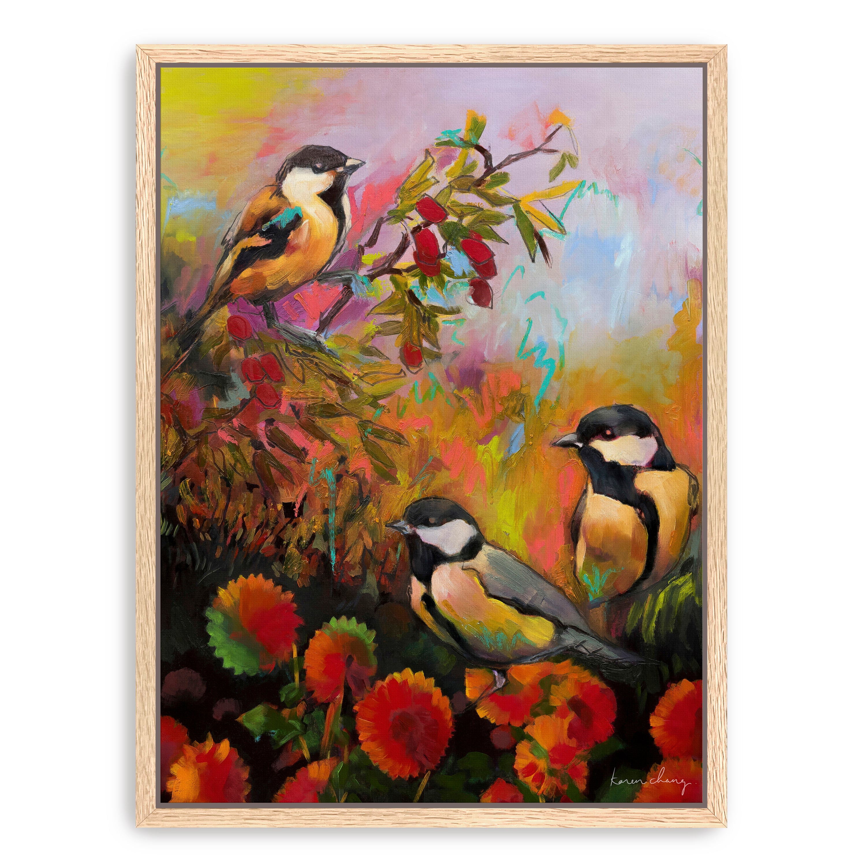 Three Little Birds Canvas Giclee