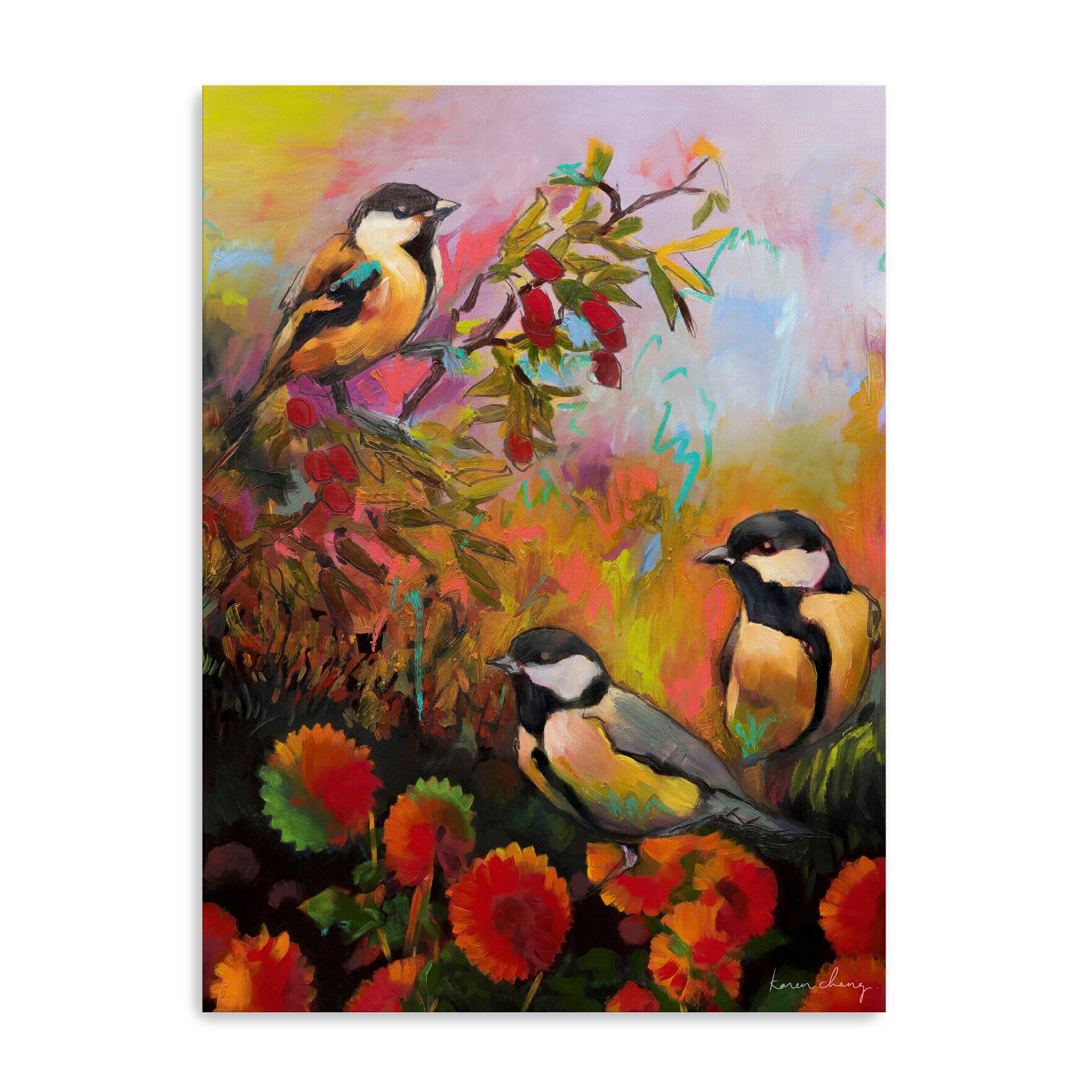 Three Little Birds Canvas Giclee