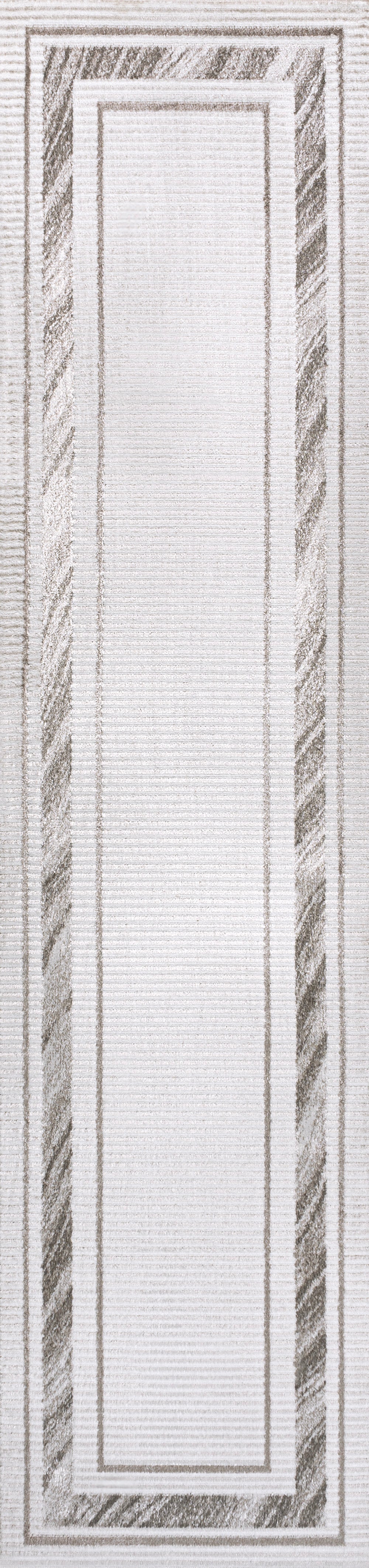 Athens Classic Border Marble Pattern High-Low Area Rug