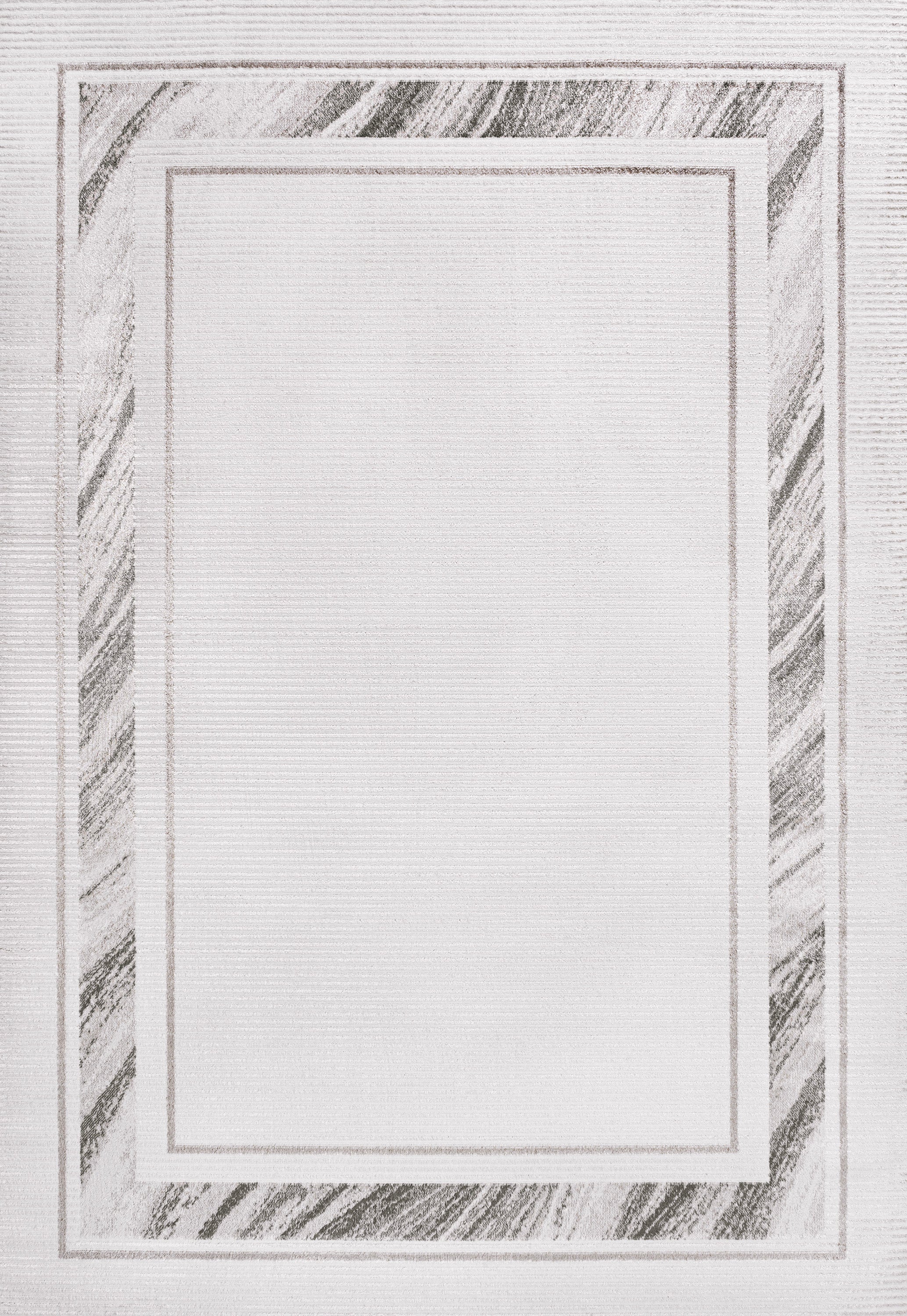 Athens Classic Border Marble Pattern High-Low Area Rug