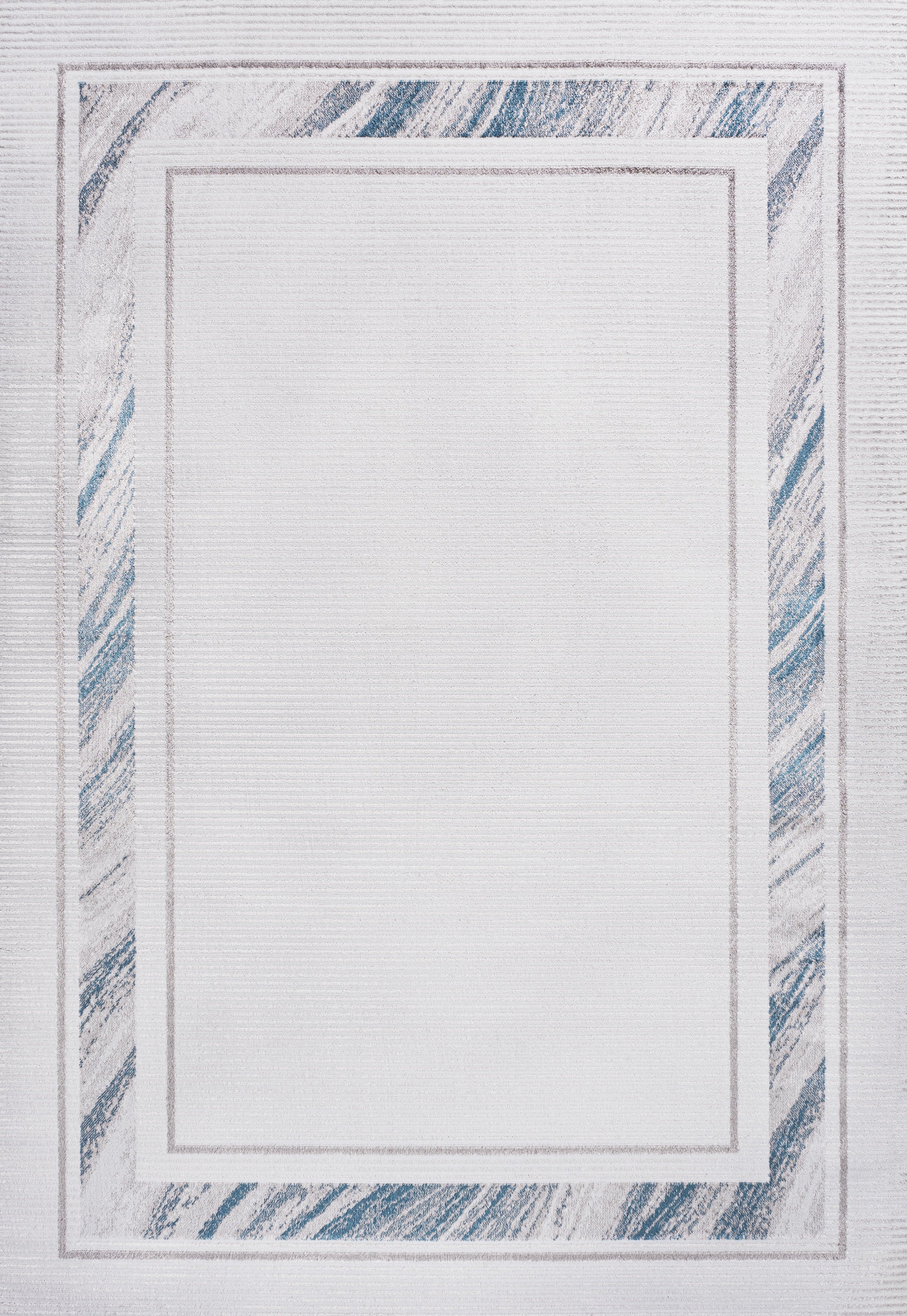 Athens Classic Border Marble Pattern High-Low Area Rug