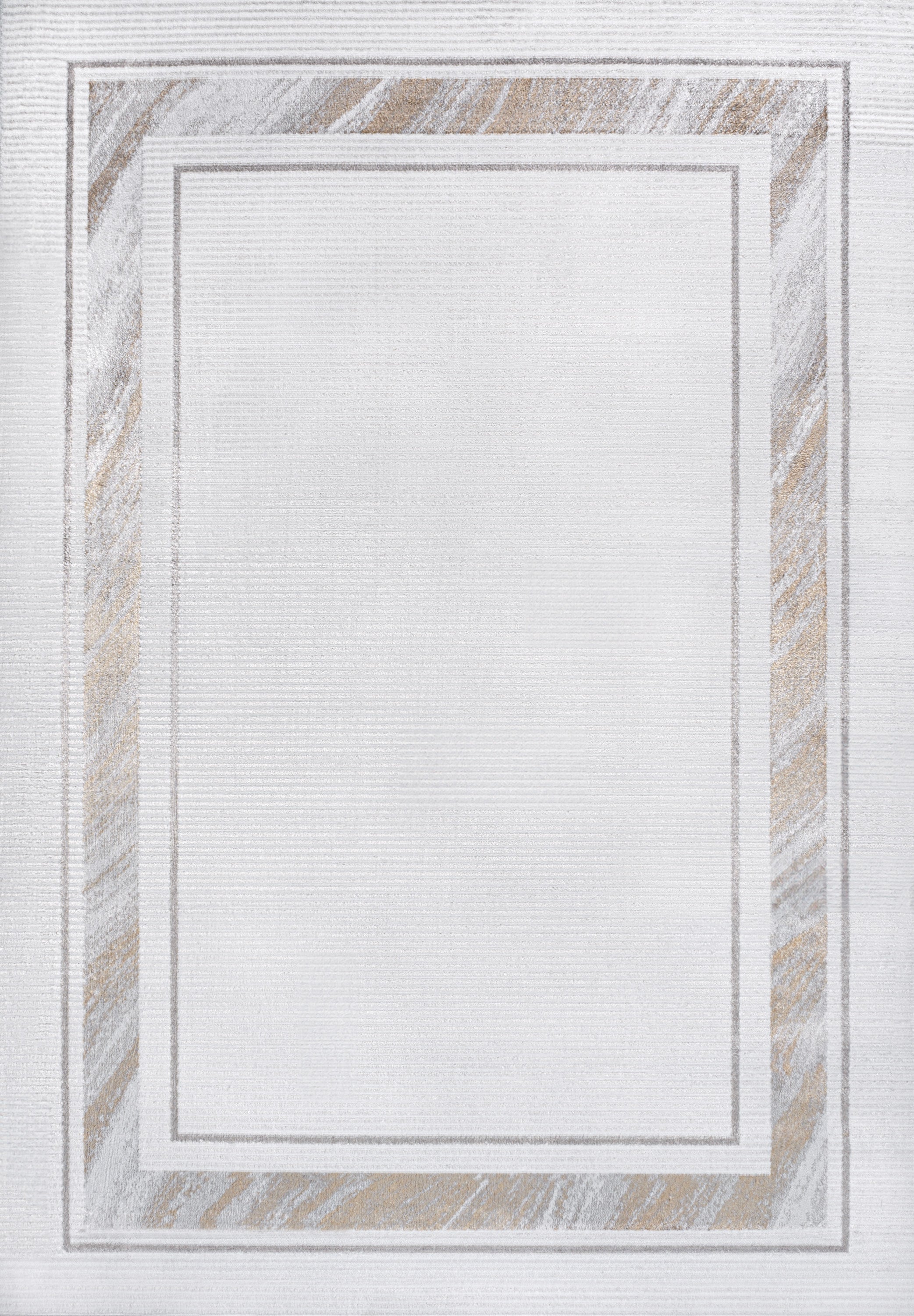 Athens Classic Border Marble Pattern High-Low Area Rug