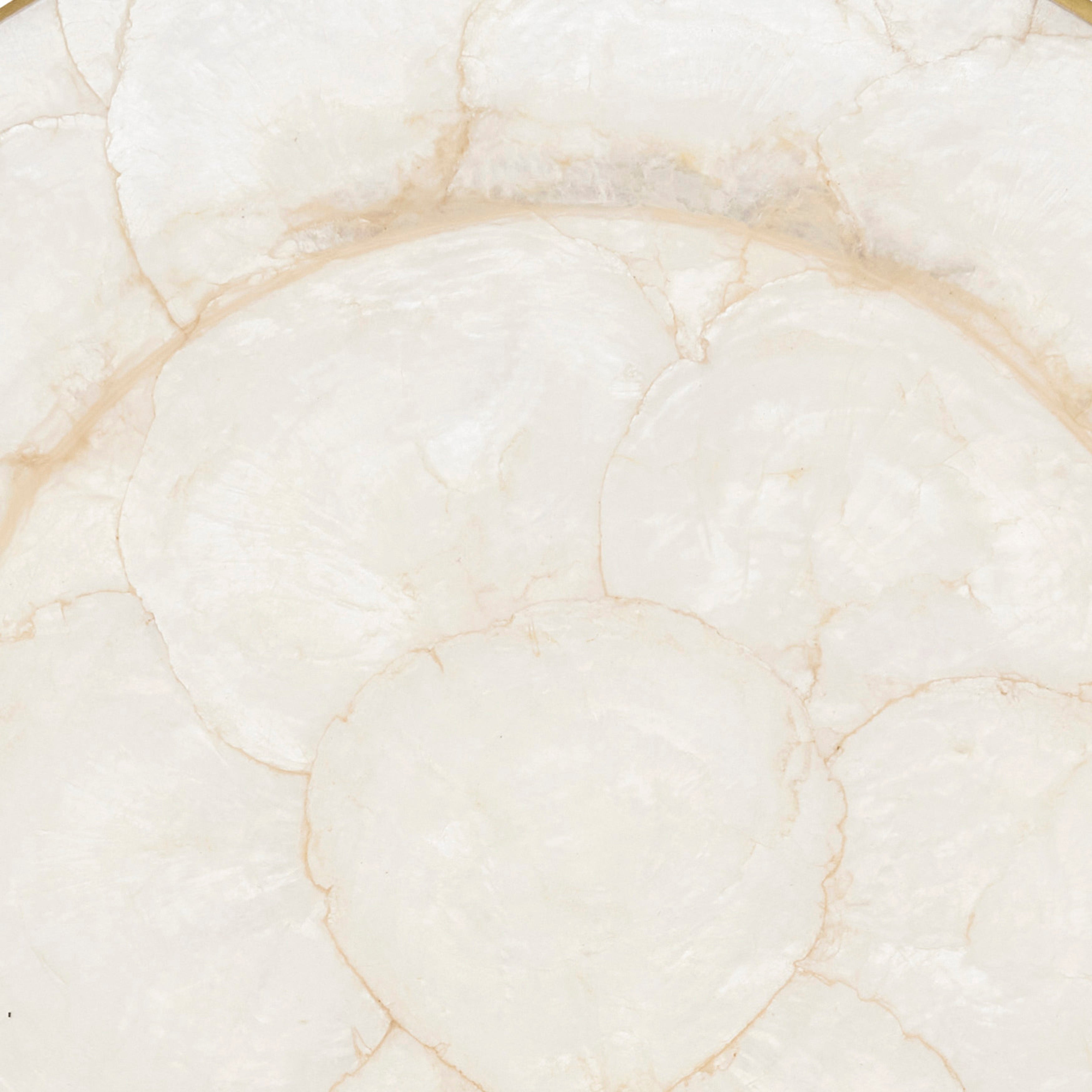 Polished Capiz Charger Plates, Set of 4