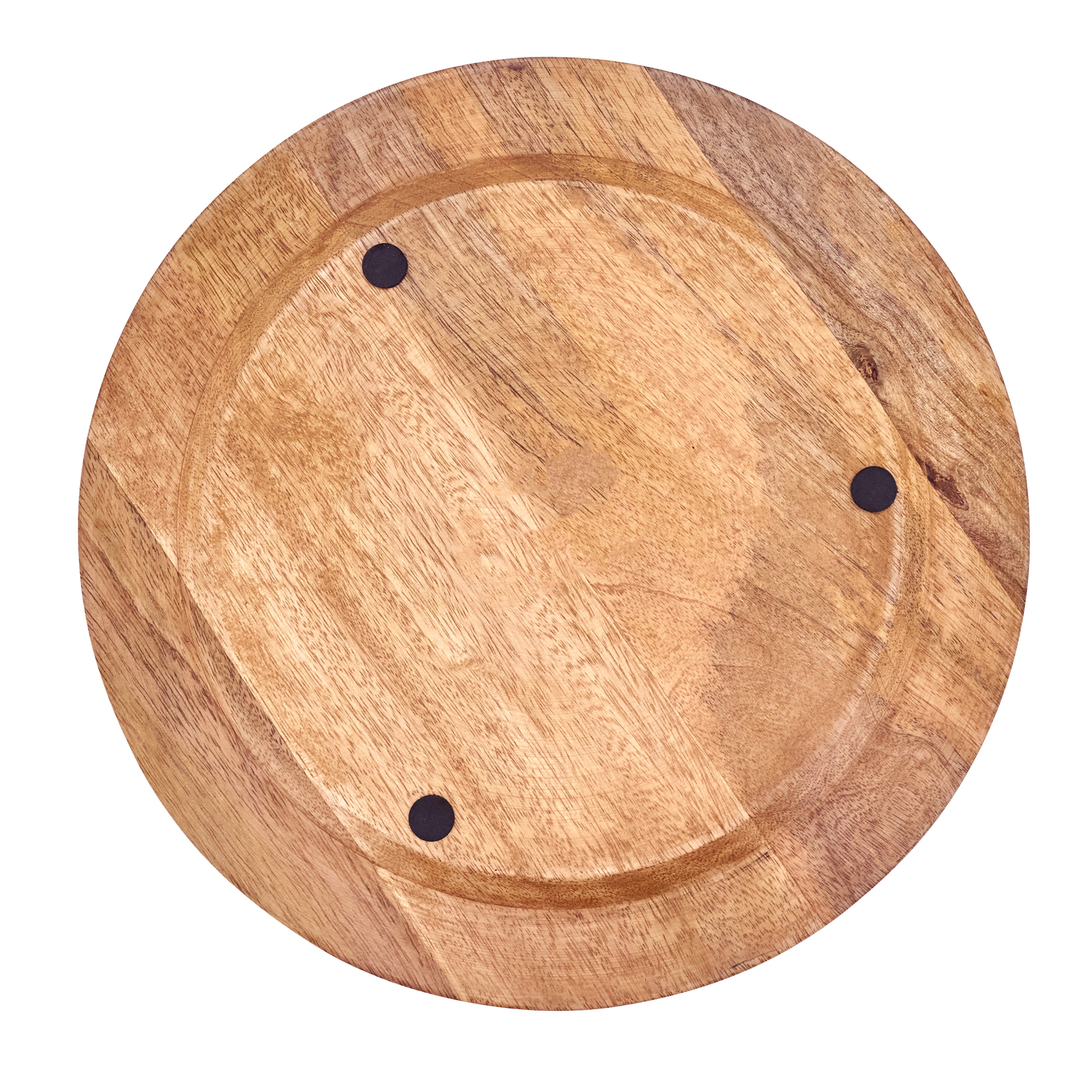Carved Mango Wood Decorative Charger Plates, Set of 4
