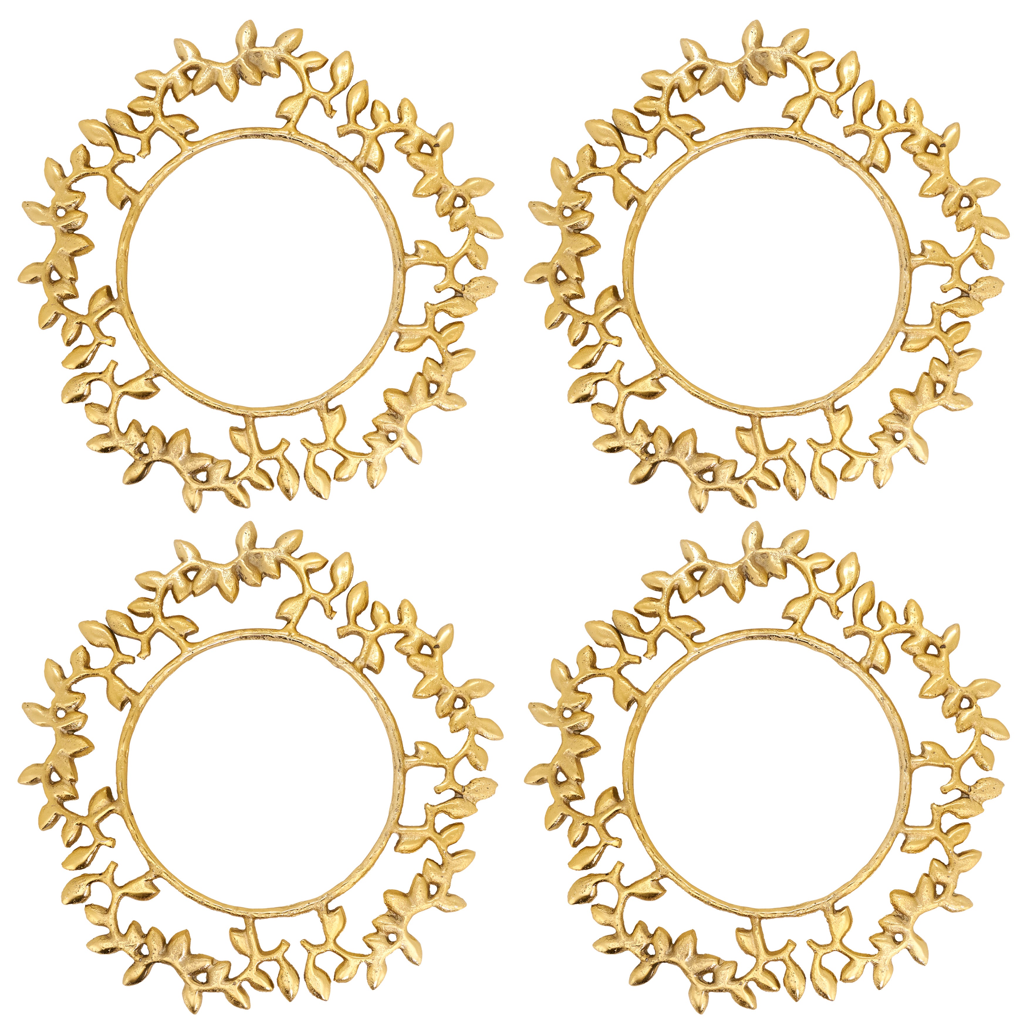 Leaf Border Charger, Set of 4