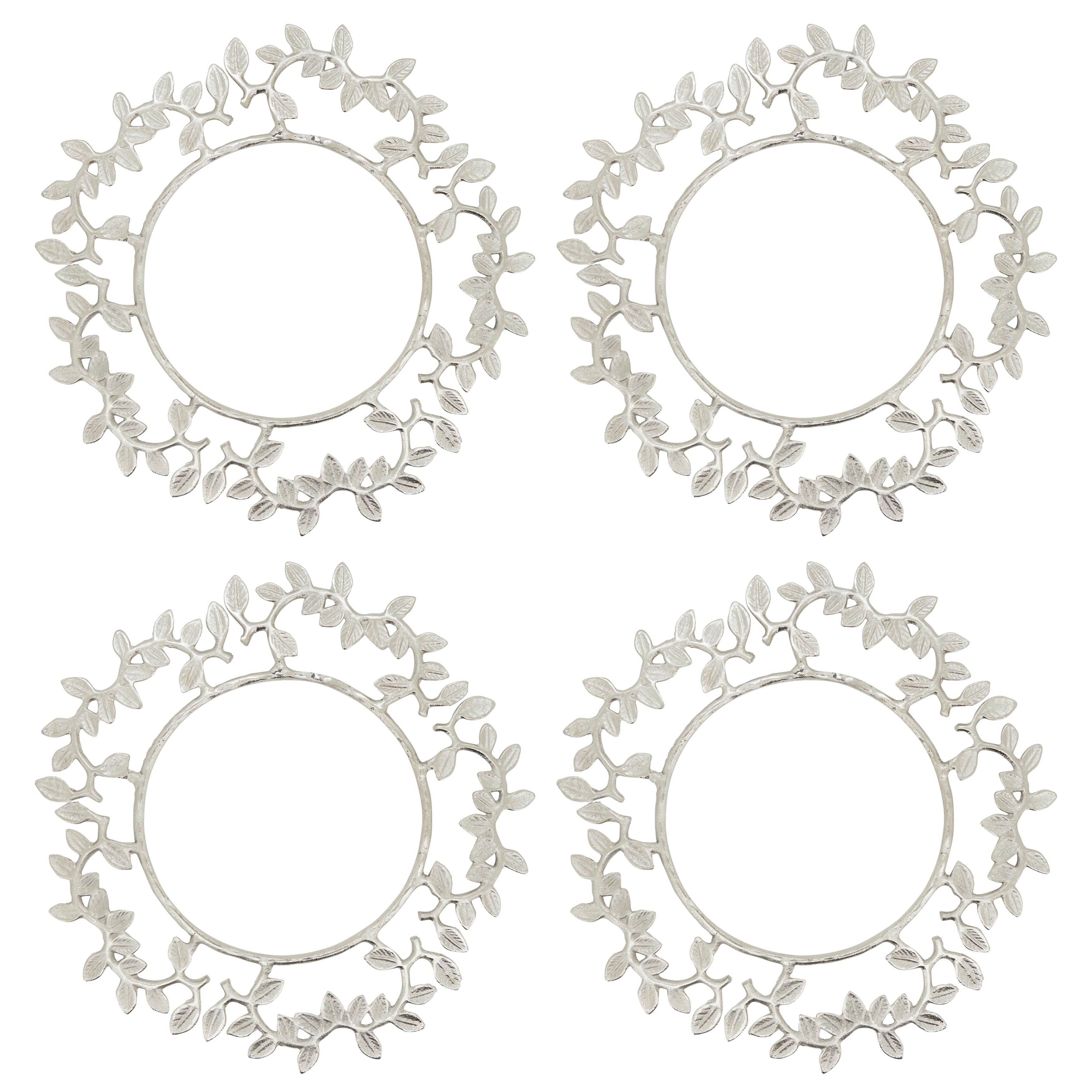 Leaf Border Charger, Set of 4
