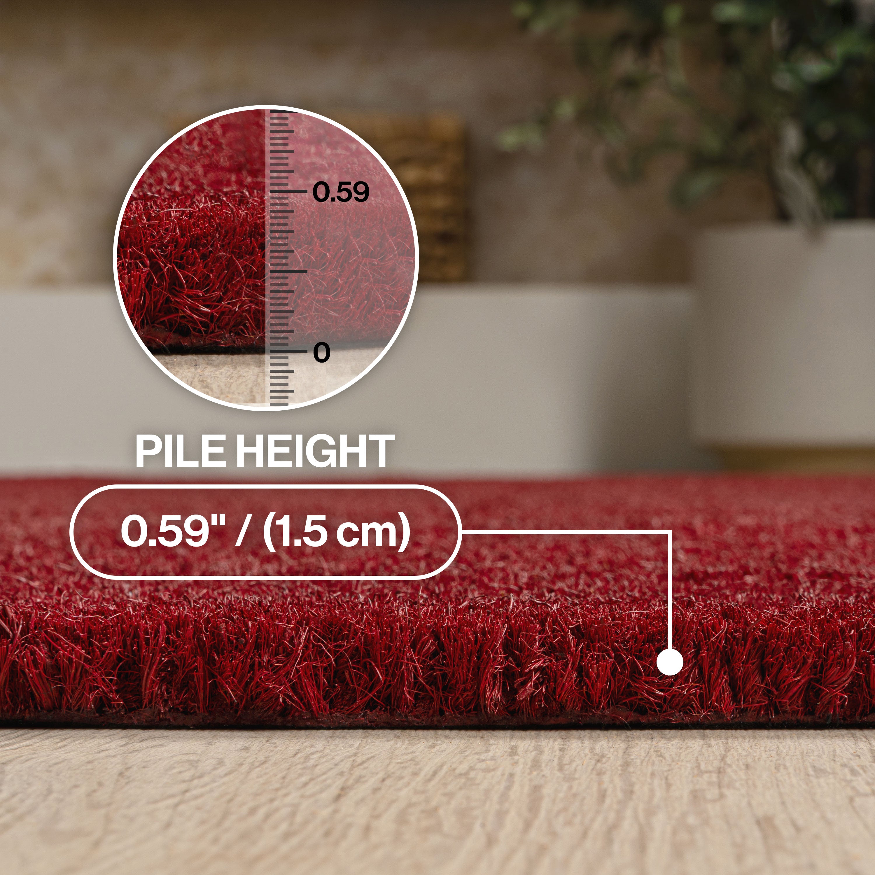 Peater Classic Casual Commercial Natural Coir Indoor/Outdoor Rug