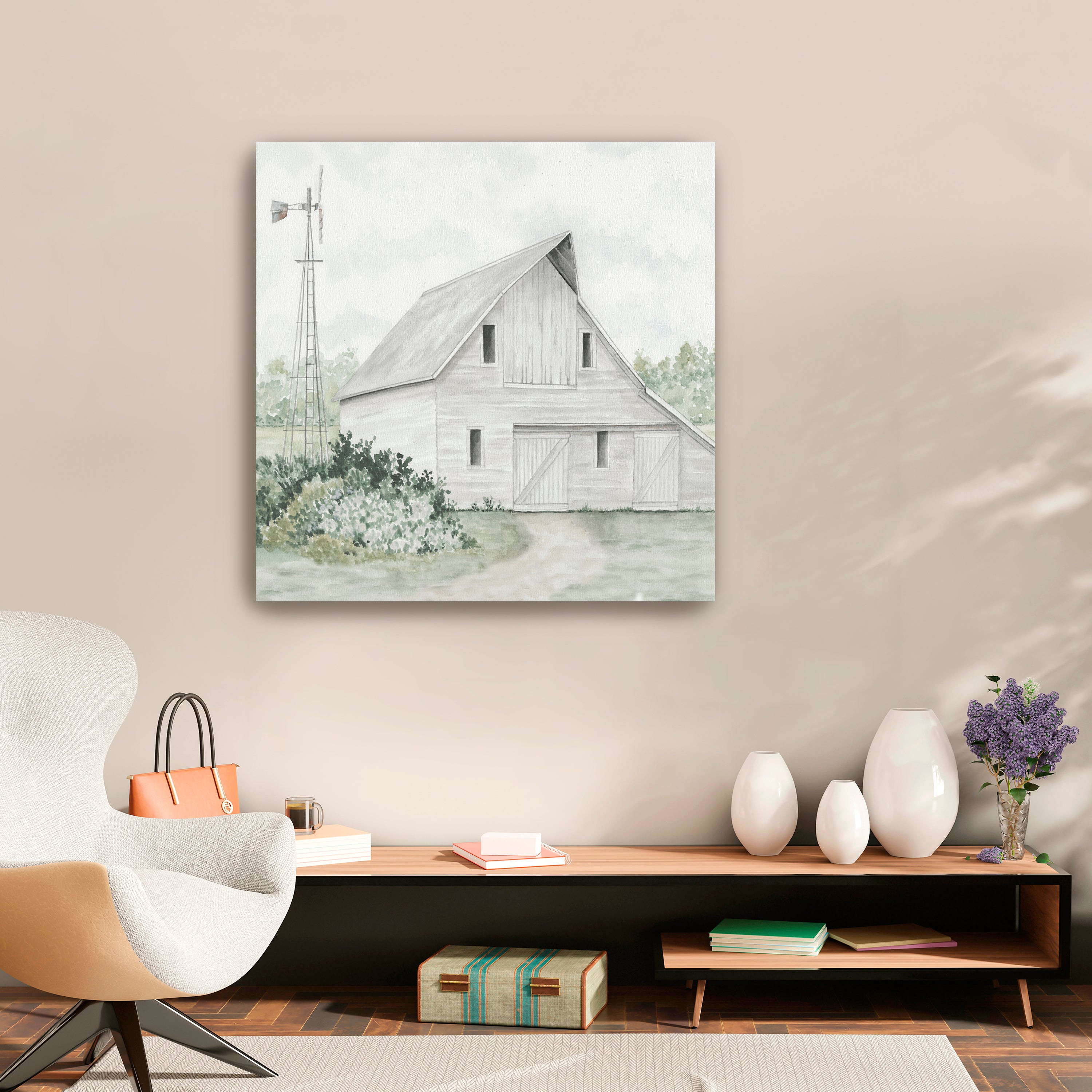 Barn on Duke Ranch Canvas Giclee