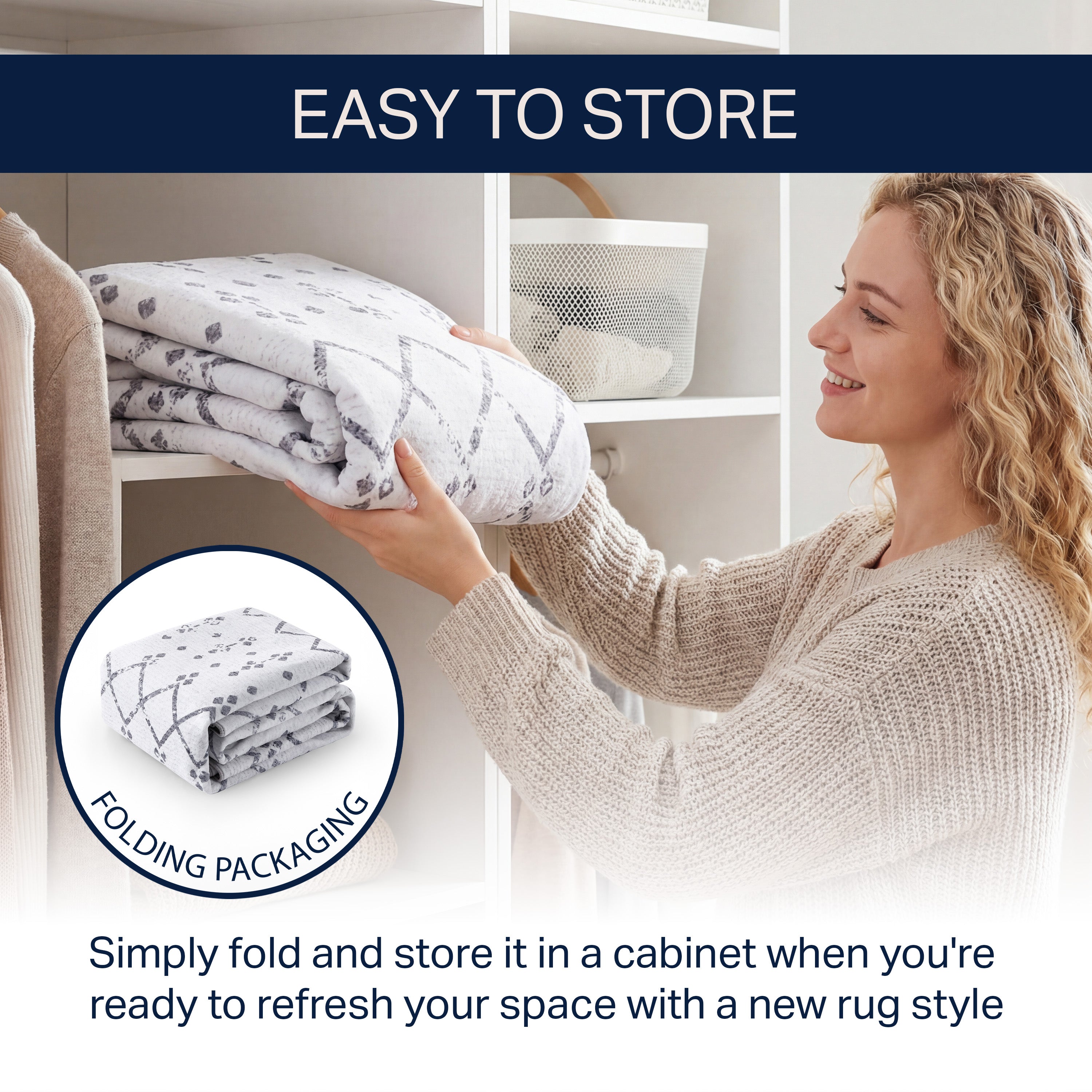 Leila Moroccan Diamond Trellis Non-Slip Machine-Washable Rug