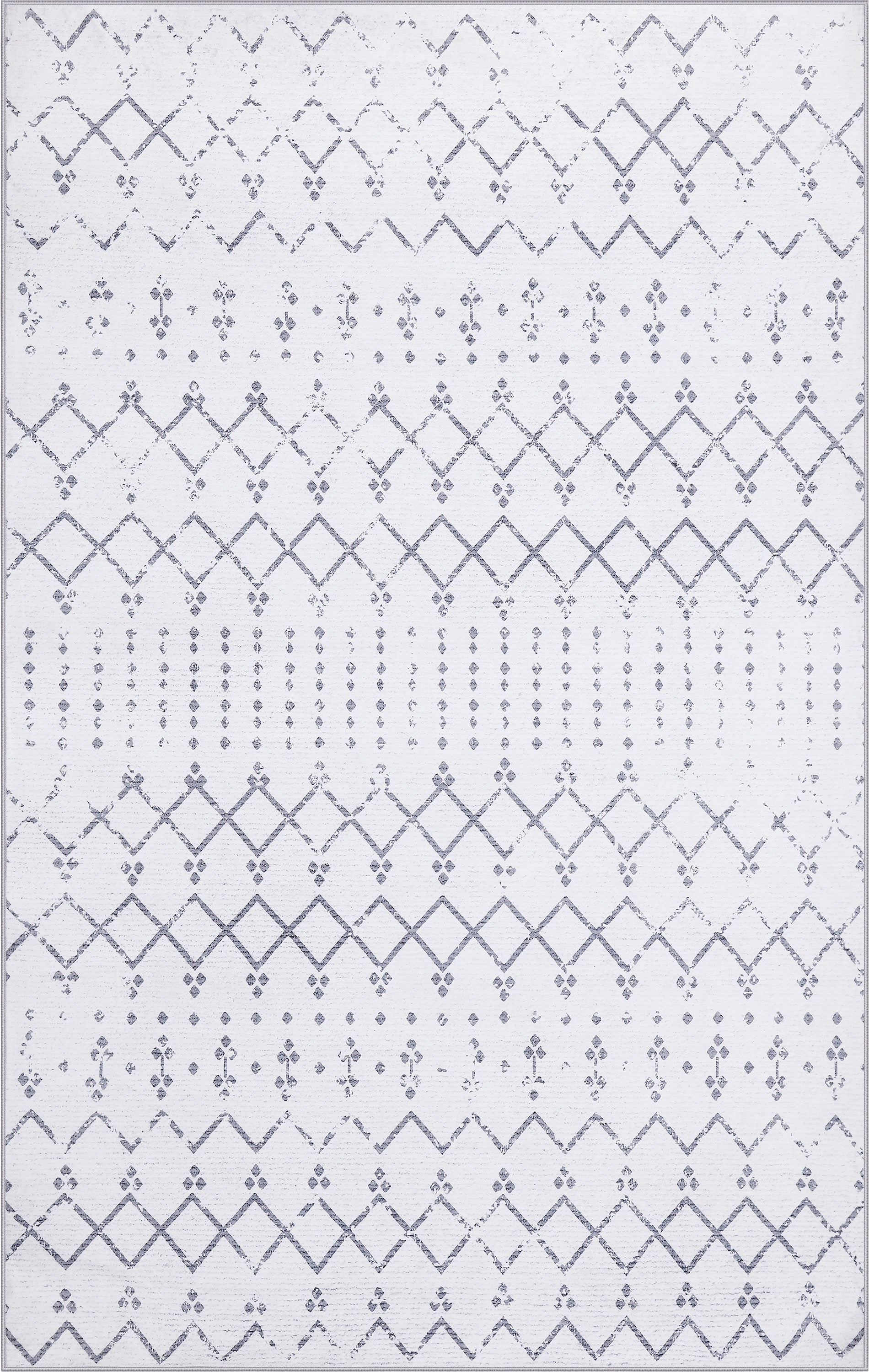 Leila Moroccan Diamond Trellis Non-Slip Machine-Washable Rug
