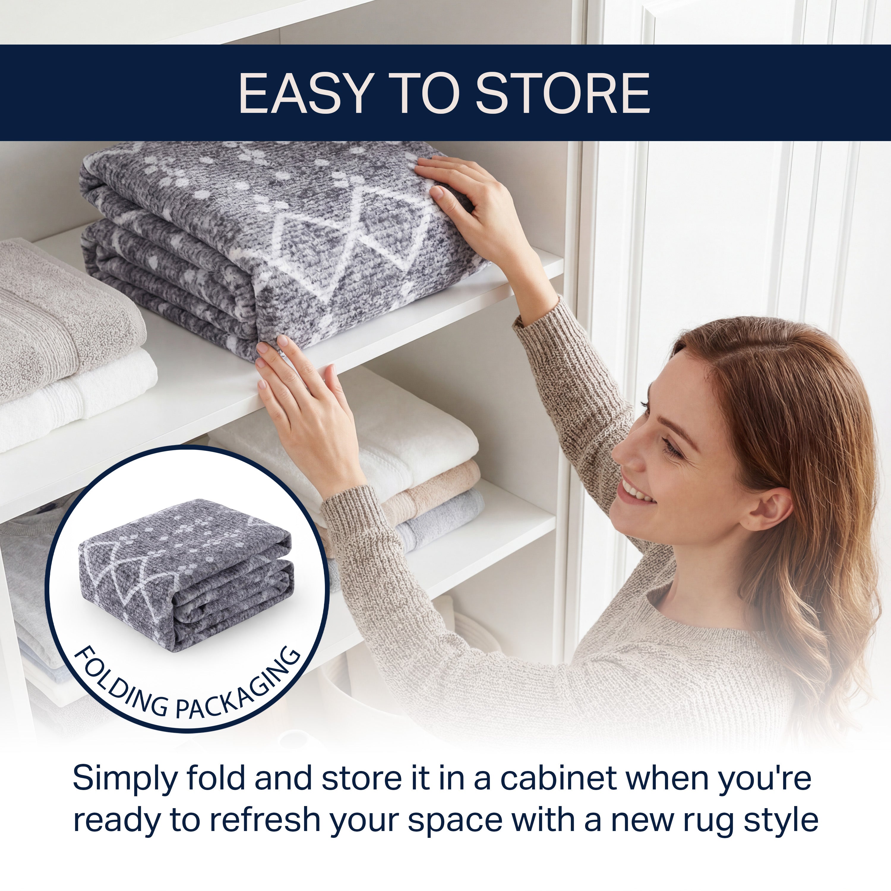 Leila Moroccan Diamond Trellis Non-Slip Machine-Washable Rug