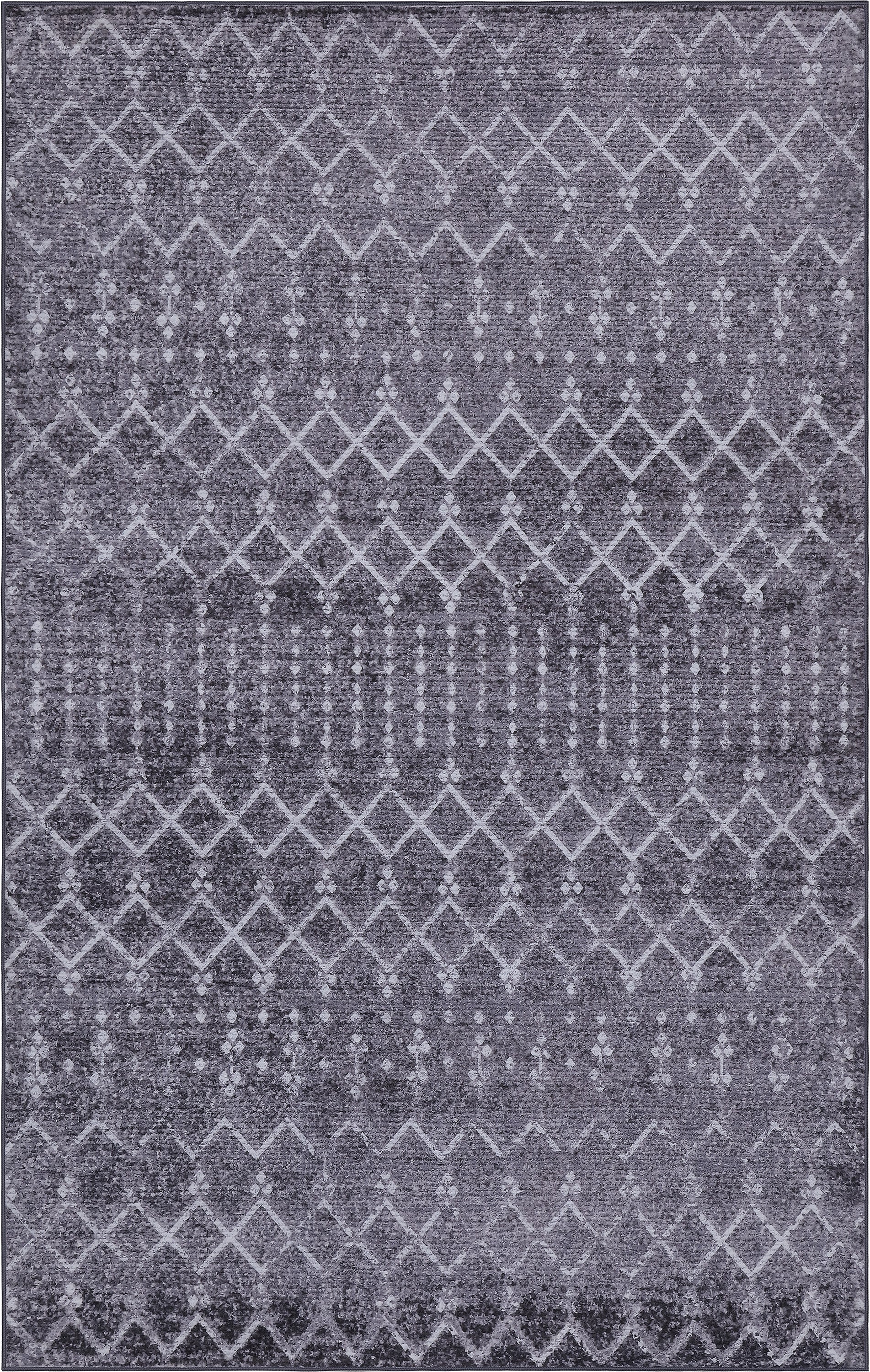 Leila Moroccan Diamond Trellis Non-Slip Machine-Washable Rug
