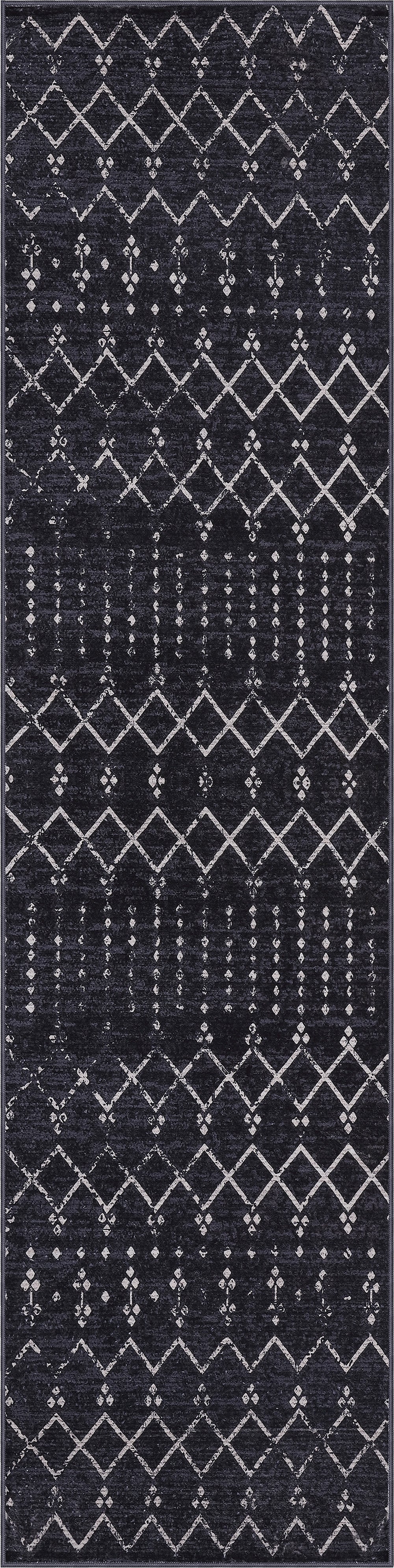 Leila Moroccan Diamond Trellis Non-Slip Machine-Washable Rug