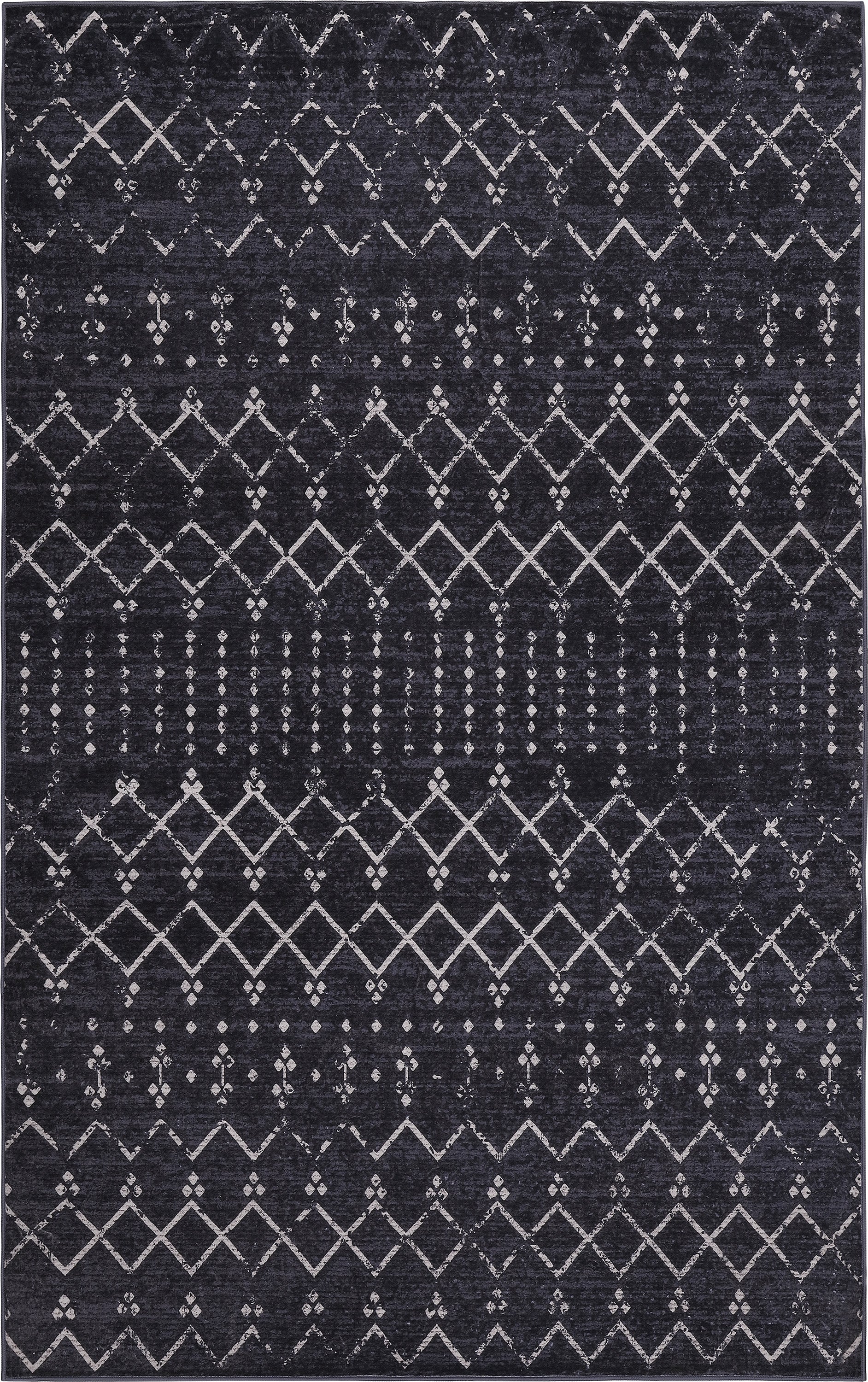 Leila Moroccan Diamond Trellis Non-Slip Machine-Washable Rug