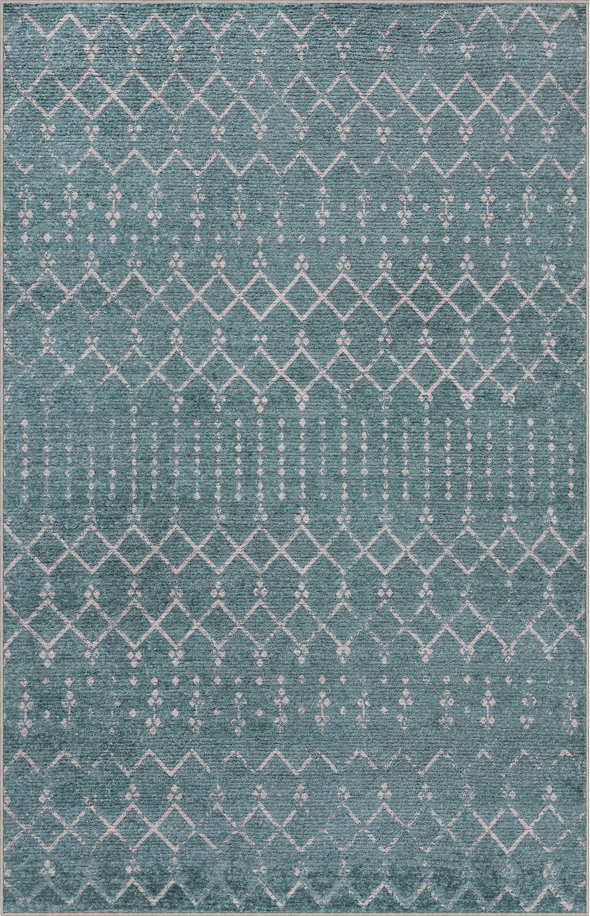 Leila Moroccan Diamond Trellis Non-Slip Machine-Washable Rug