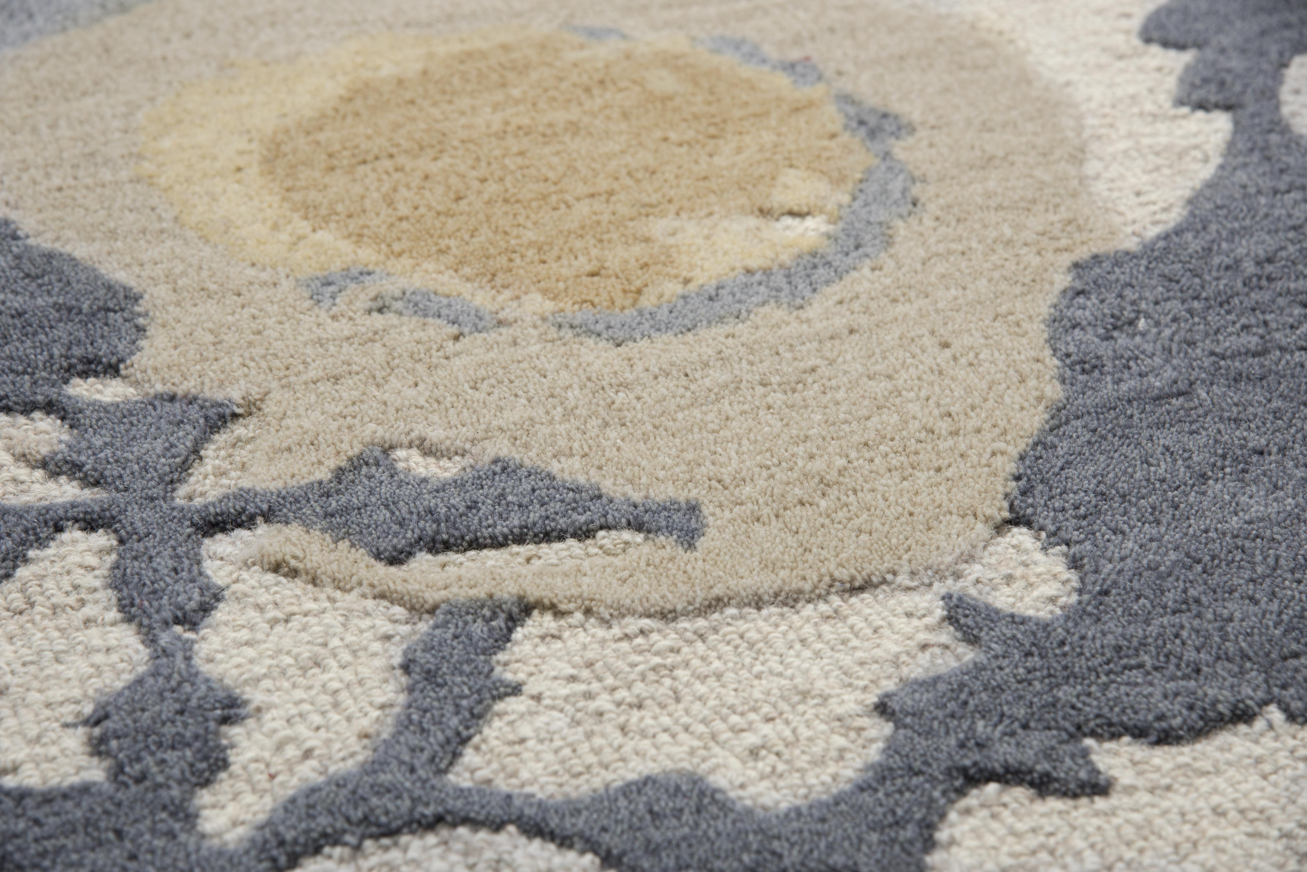 Hand Tufted 100% Wool Floral/Abstract Area Rug