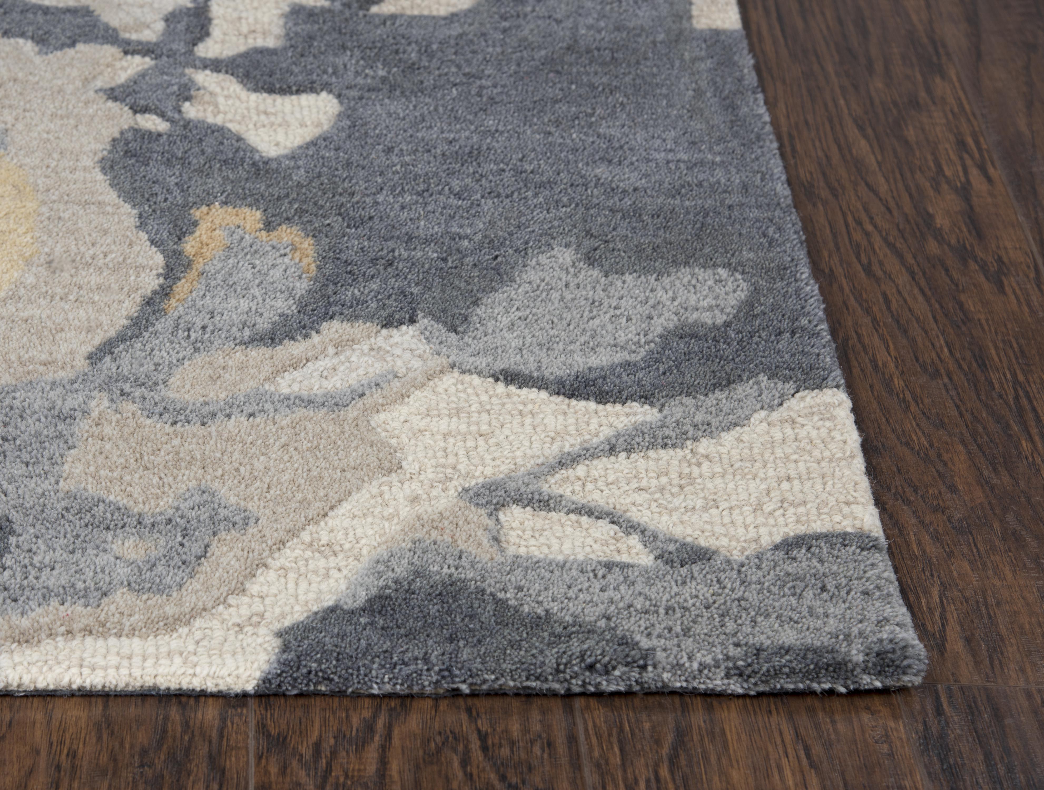 Hand Tufted 100% Wool Floral/Abstract Area Rug