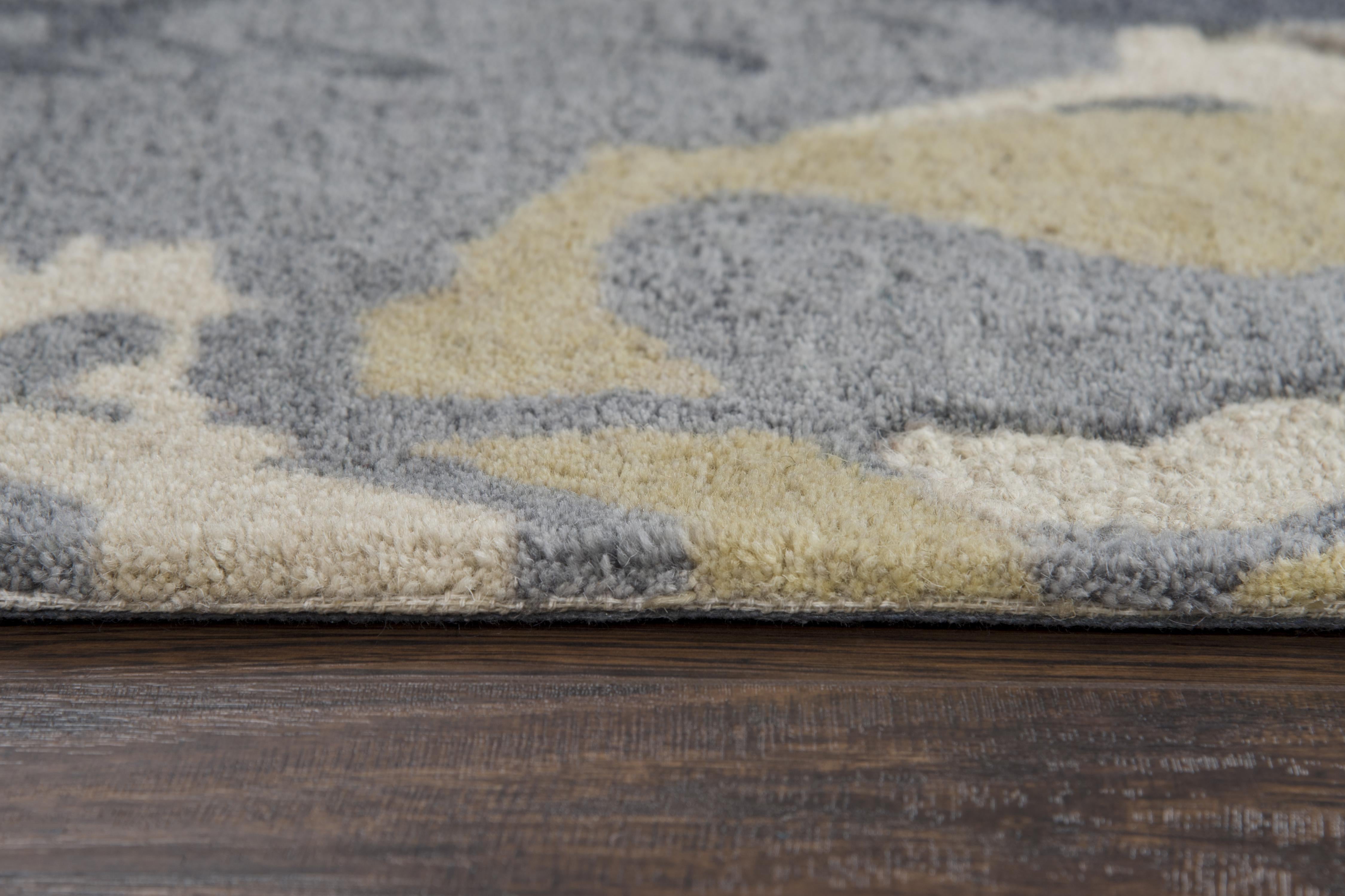 Hand Tufted 100% Wool Floral/Abstract Area Rug