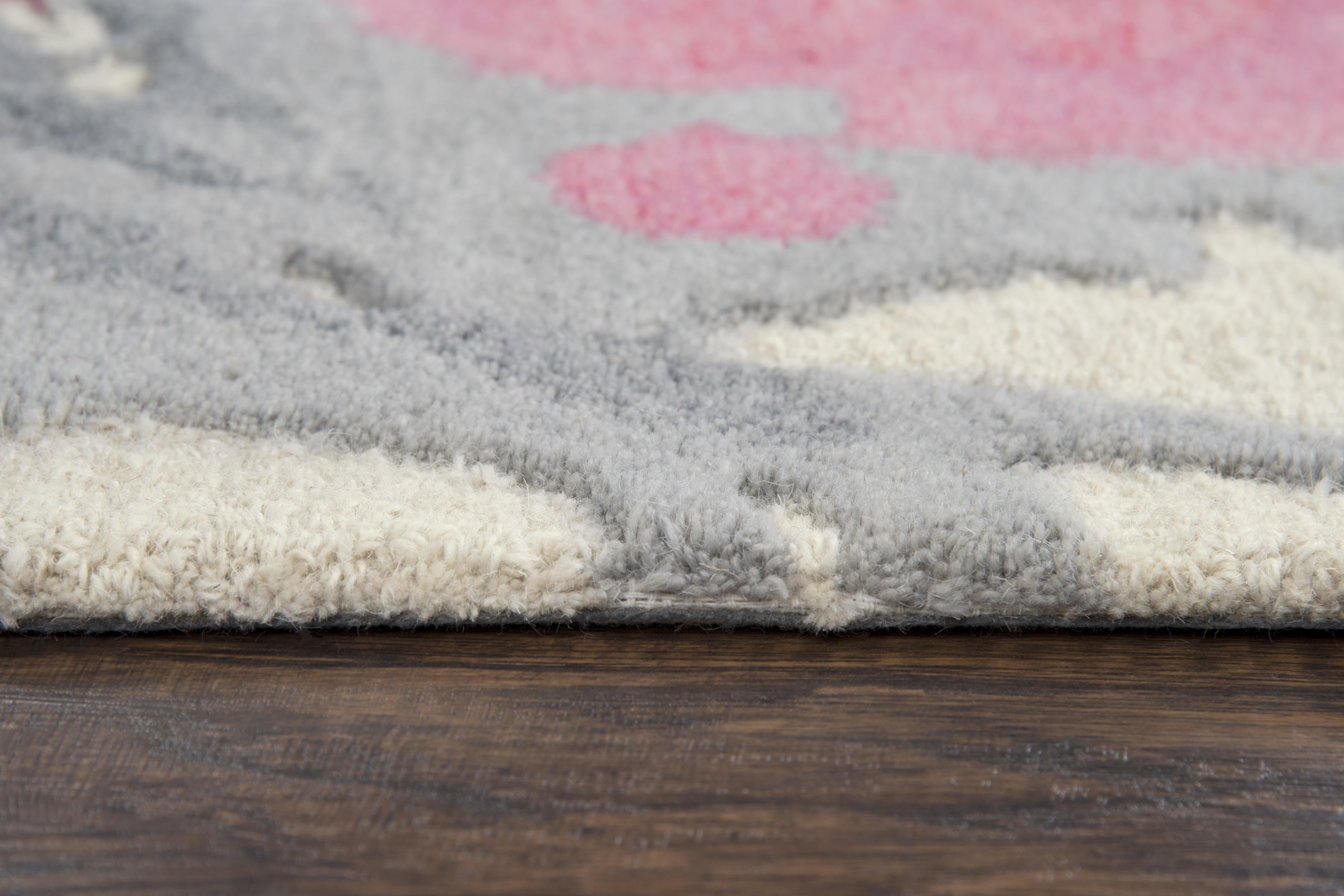 Hand Tufted 100% Wool Floral/Abstract Area Rug