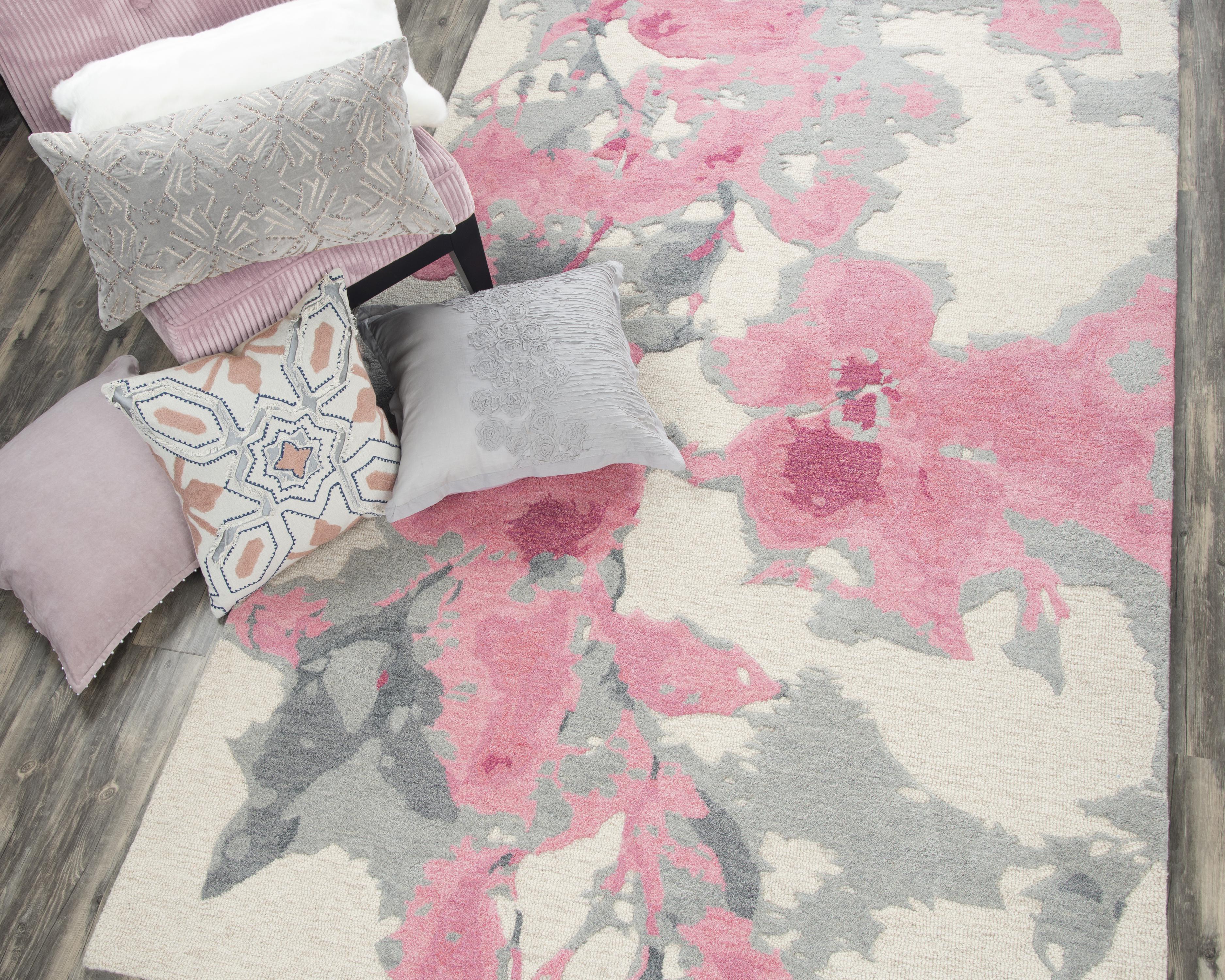 Hand Tufted 100% Wool Floral/Abstract Area Rug