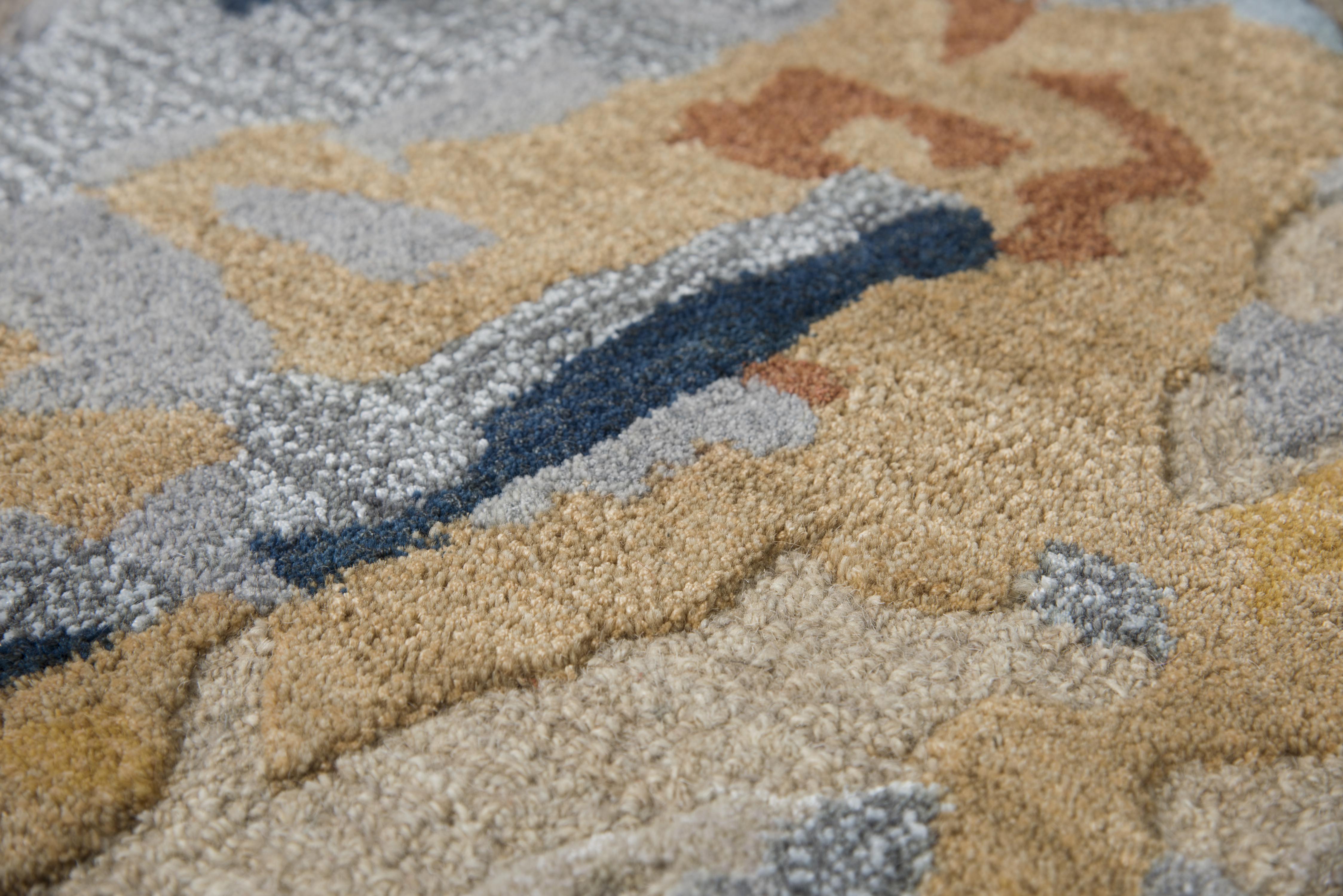 Hand Tufted 100% Wool Abstract Area Rug
