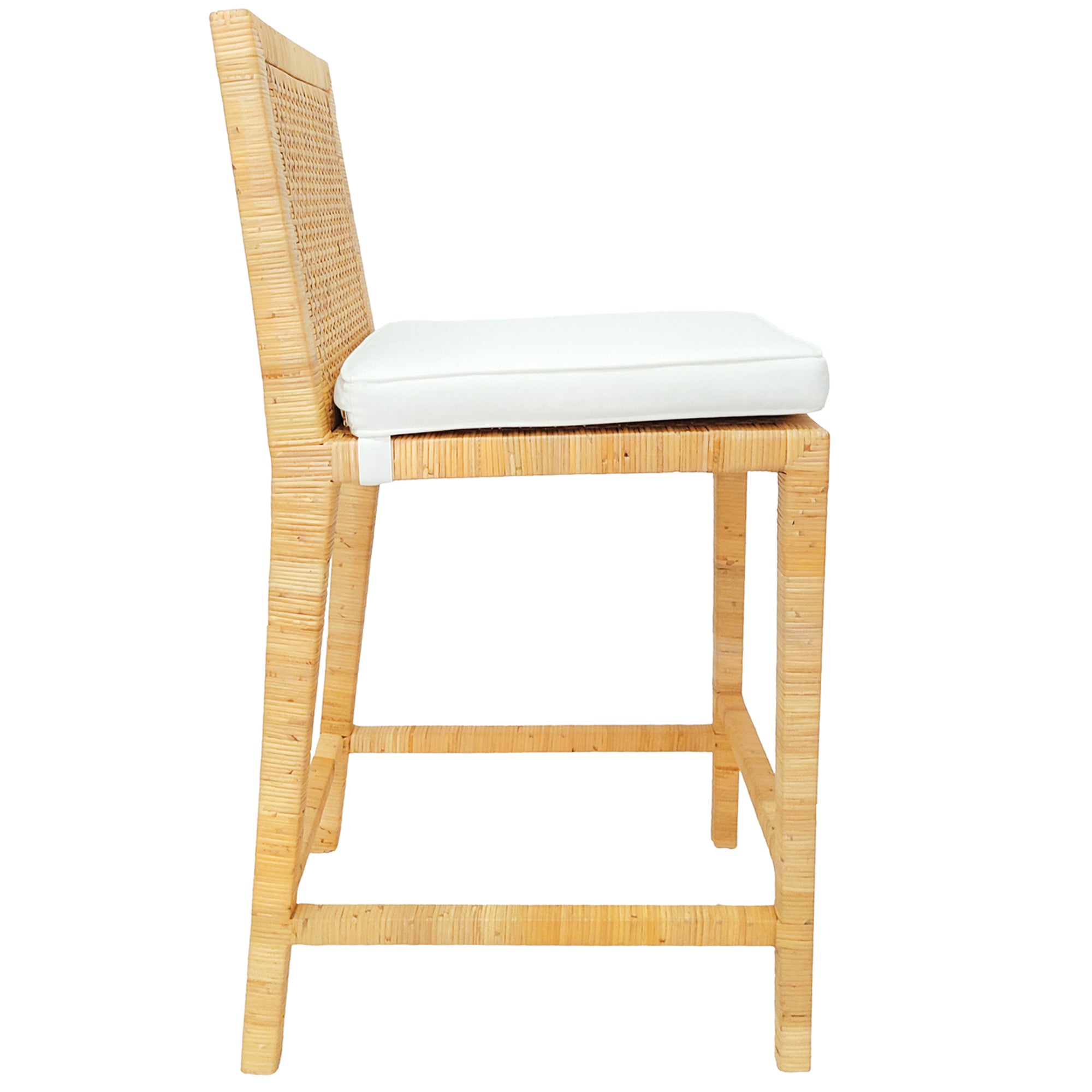 Eli Woven Rattan Counter Stool