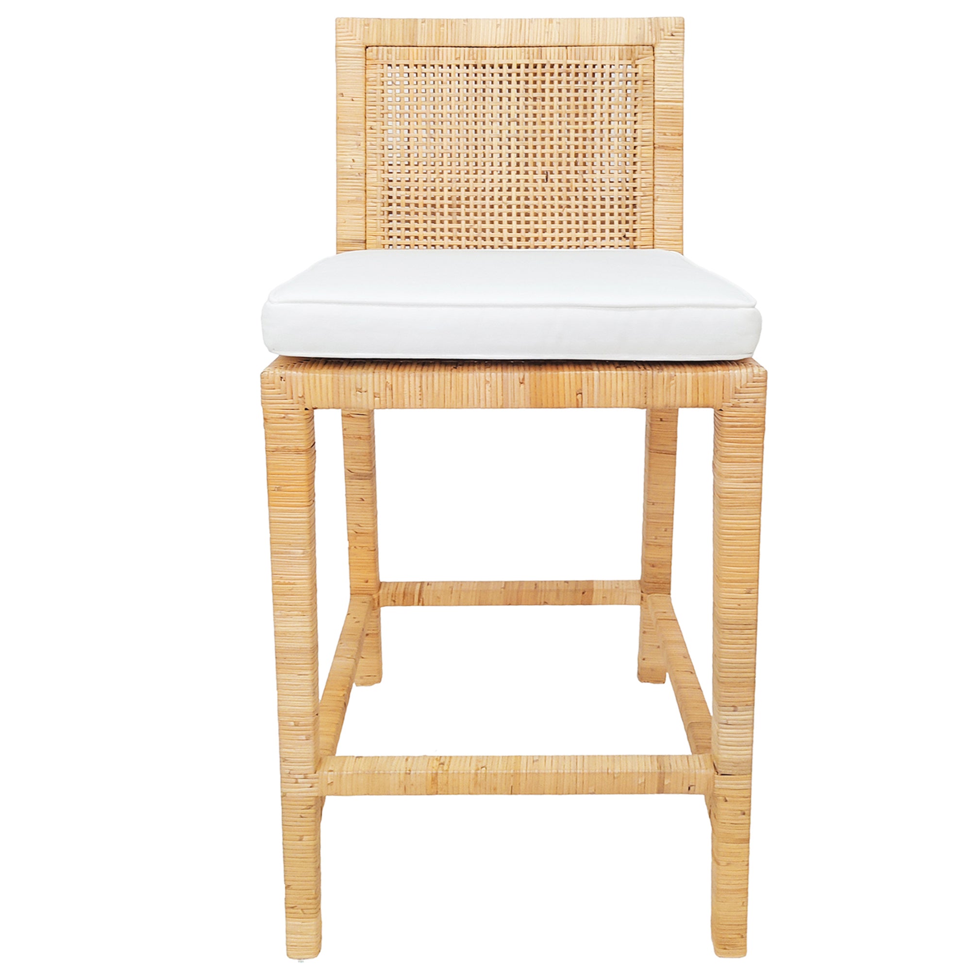 Eli Woven Rattan Counter Stool