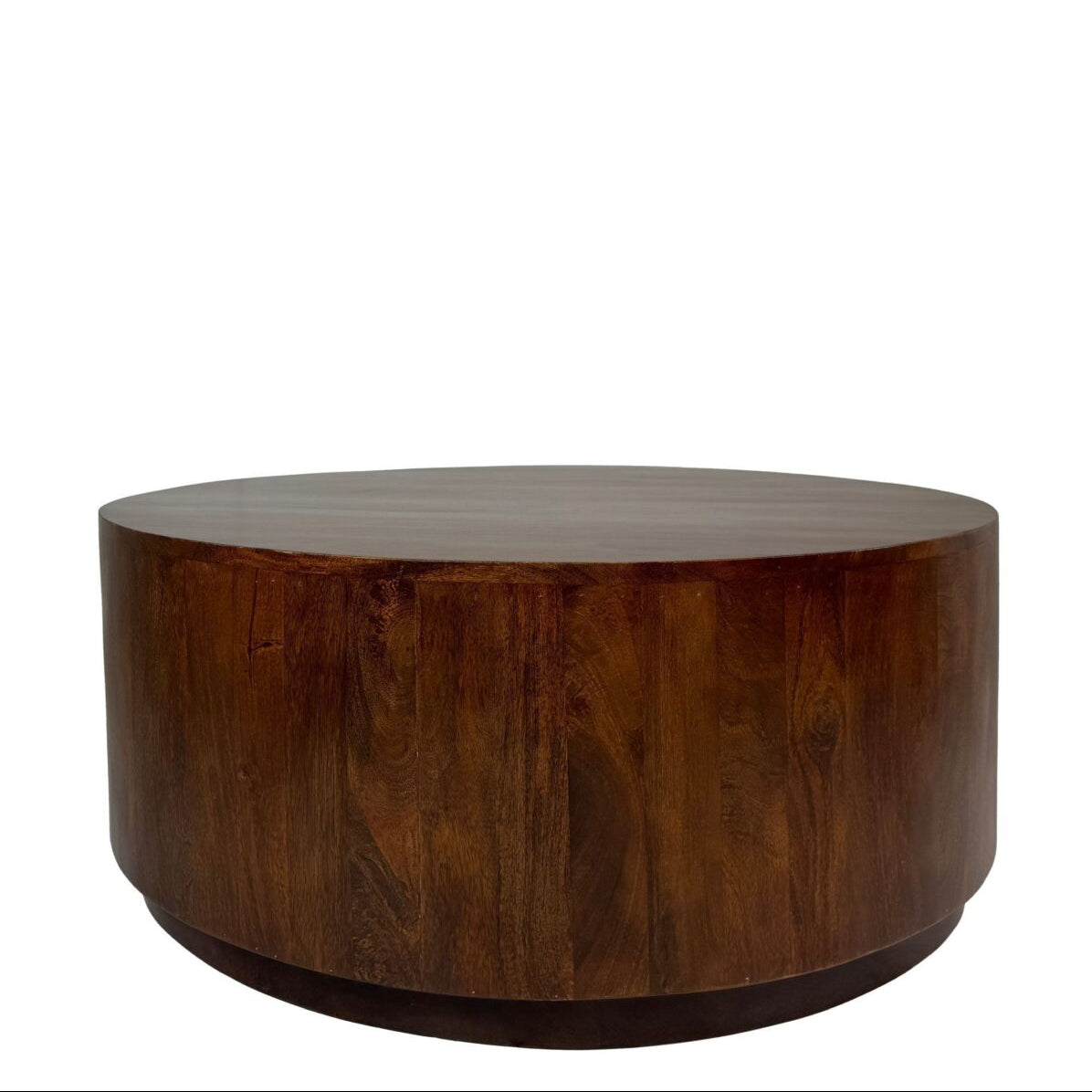 Krissa 30" Round Coffee Table Chestnut Mango Wood
