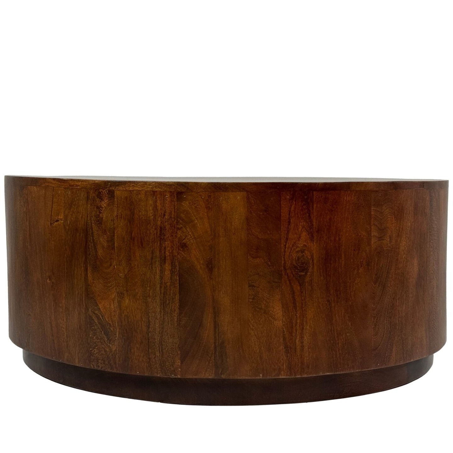 Krissa 30" Round Coffee Table Chestnut Mango Wood