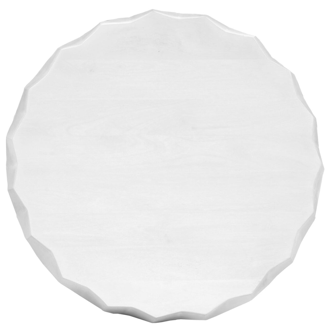 Facet 30" Diamond Carved Round Mango Wood Coffee Table