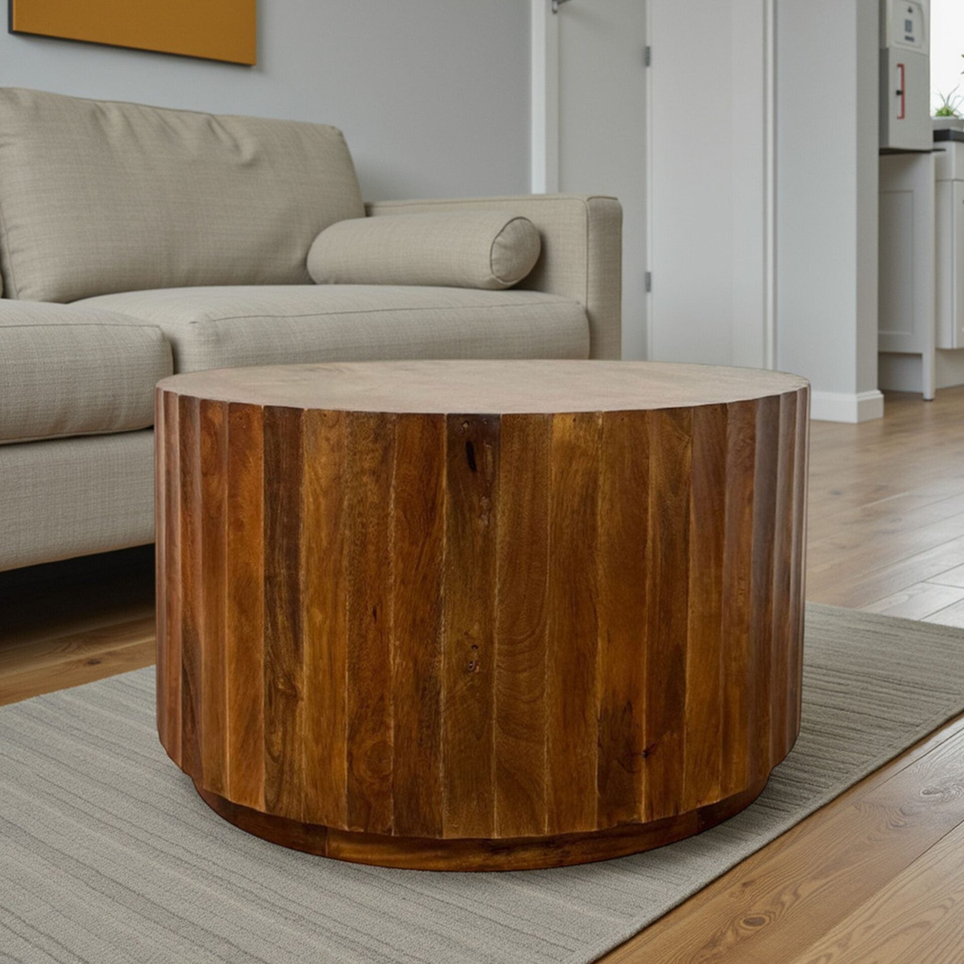 Vertical Groove Coffee Table